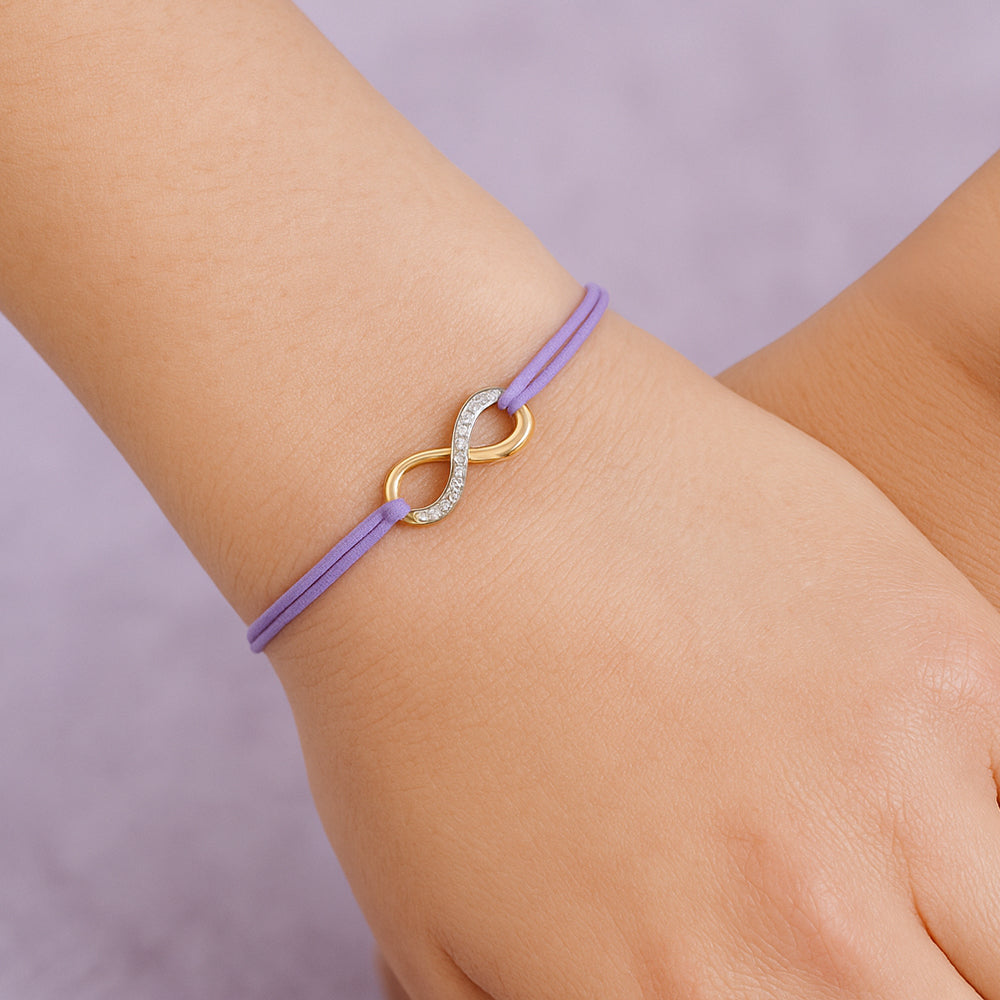 Tie of Infinity – Lab Diamond BFF Bracelet Main image