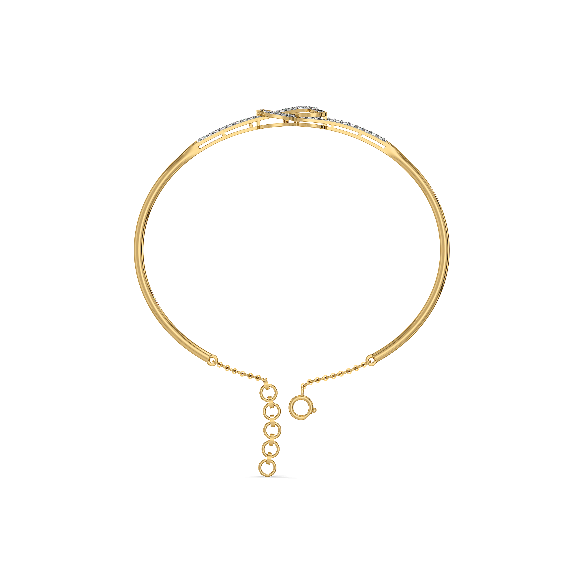 Tied in Gold – Lab Diamond Bangle