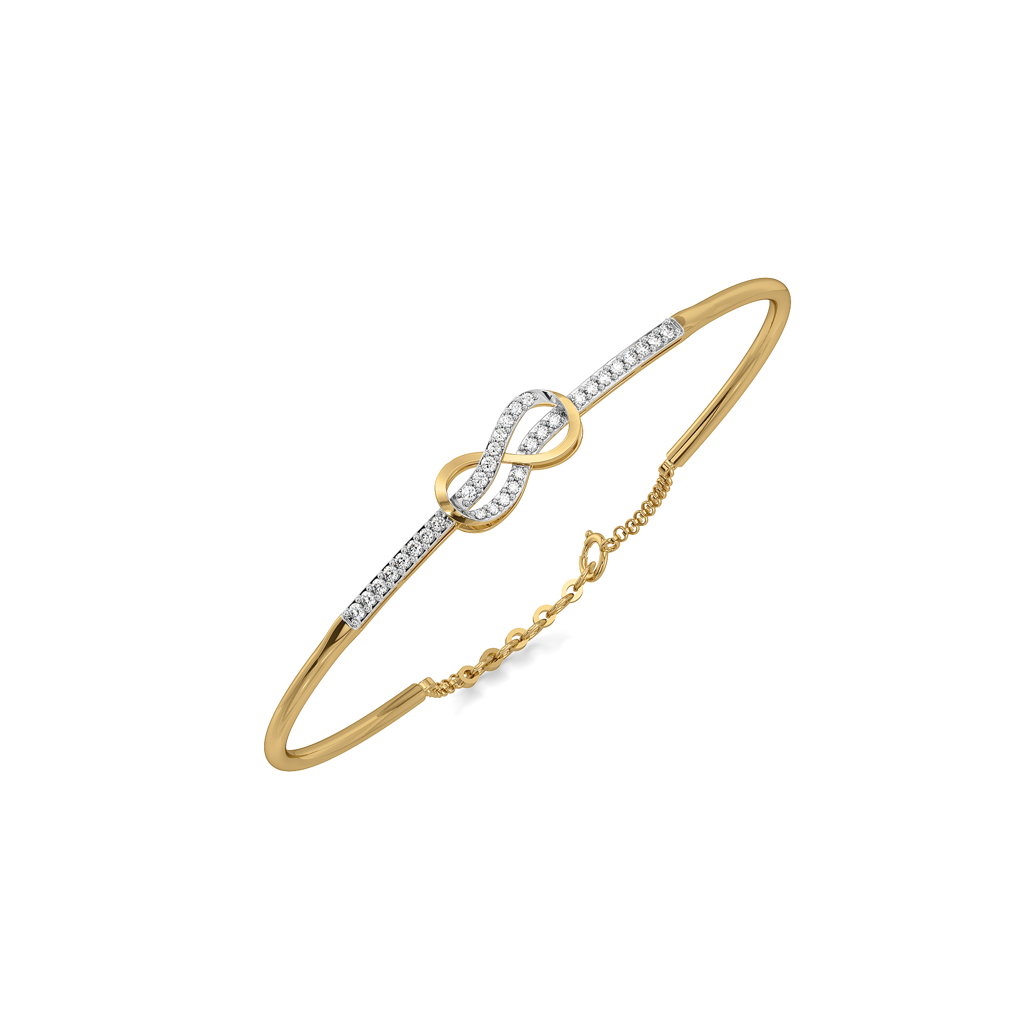 Tied in Gold – Lab Diamond Bangle Main image