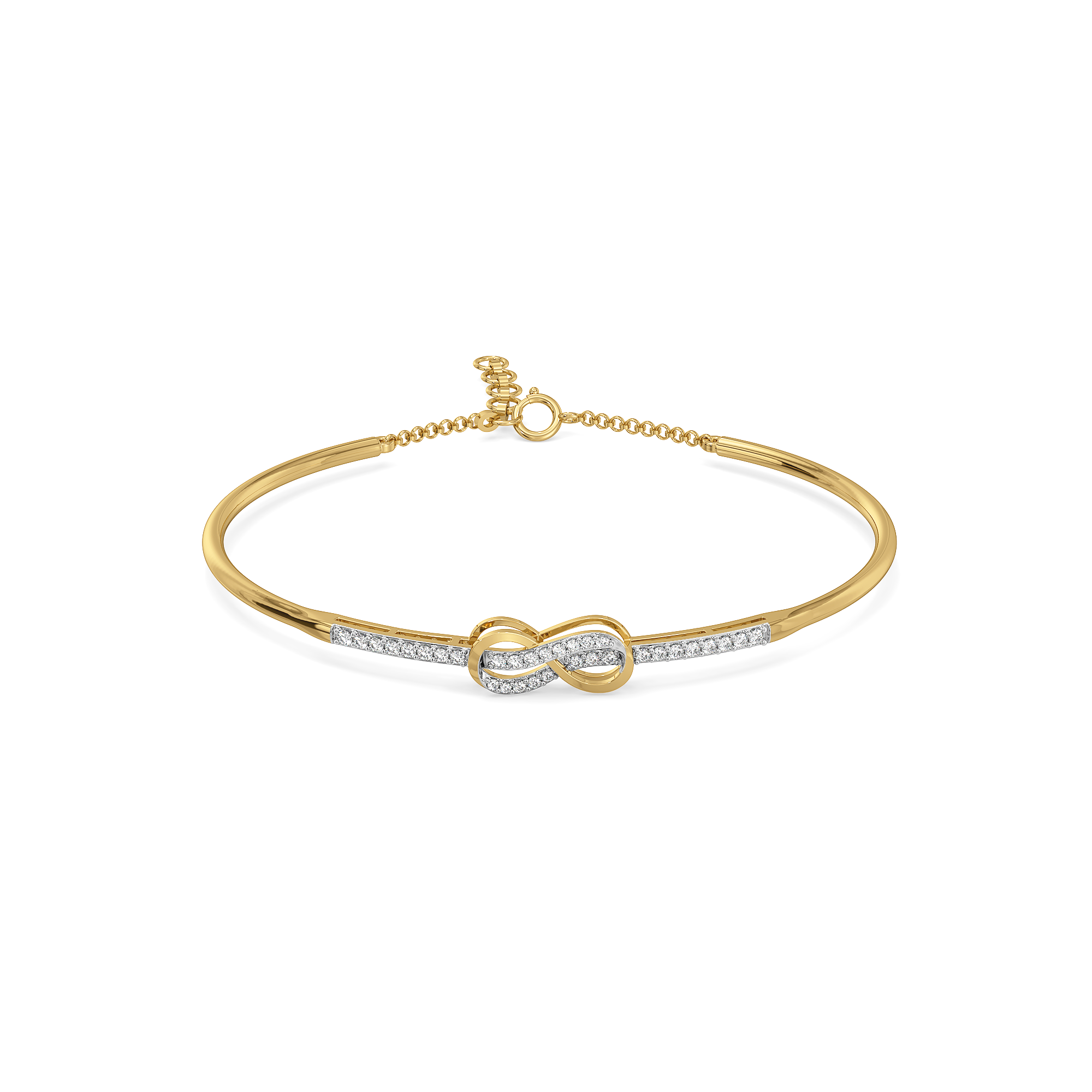 Tied in Gold – Lab Diamond Bangle Secondary image