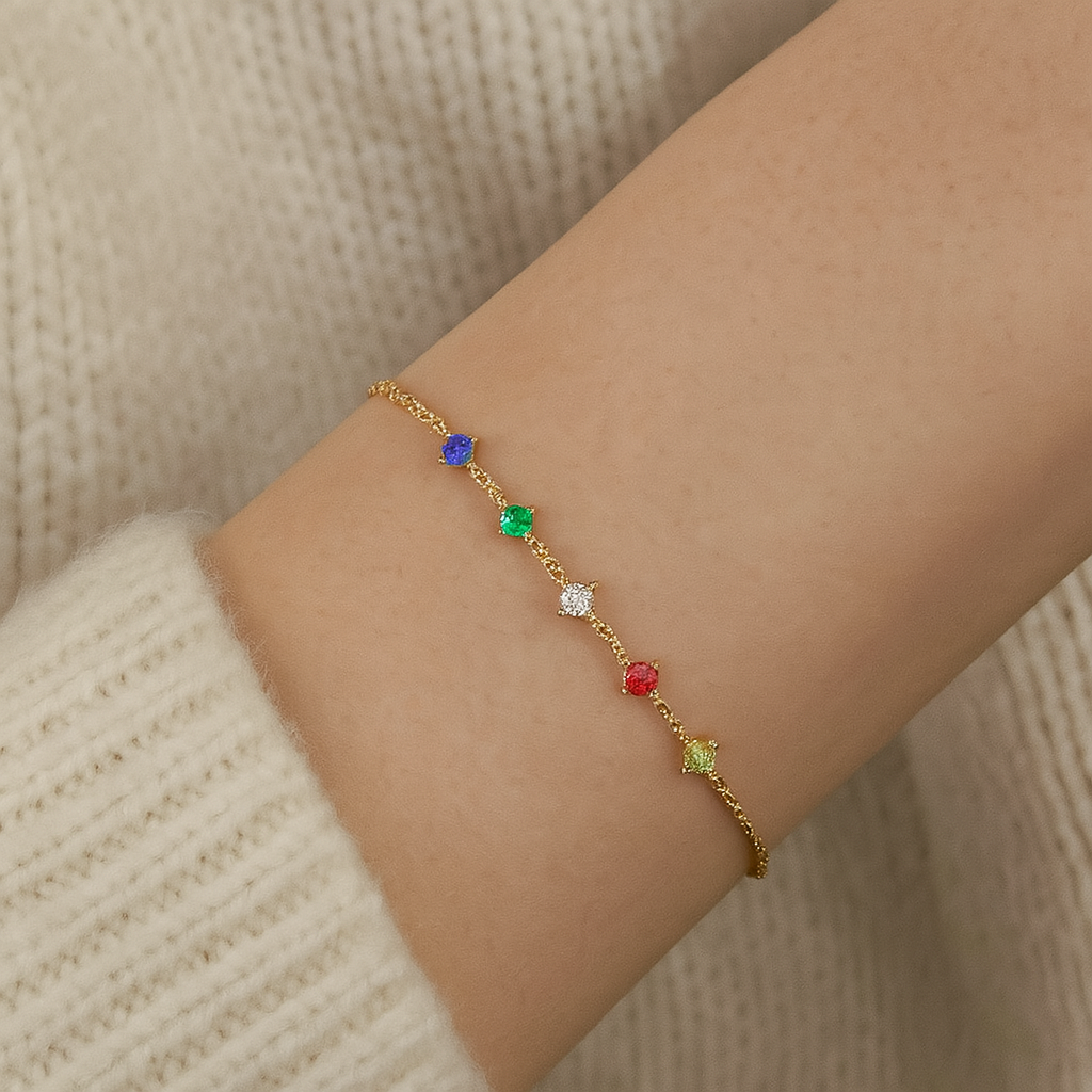 Color-Coded Monica – Lab Diamond Bracelet Secondary image