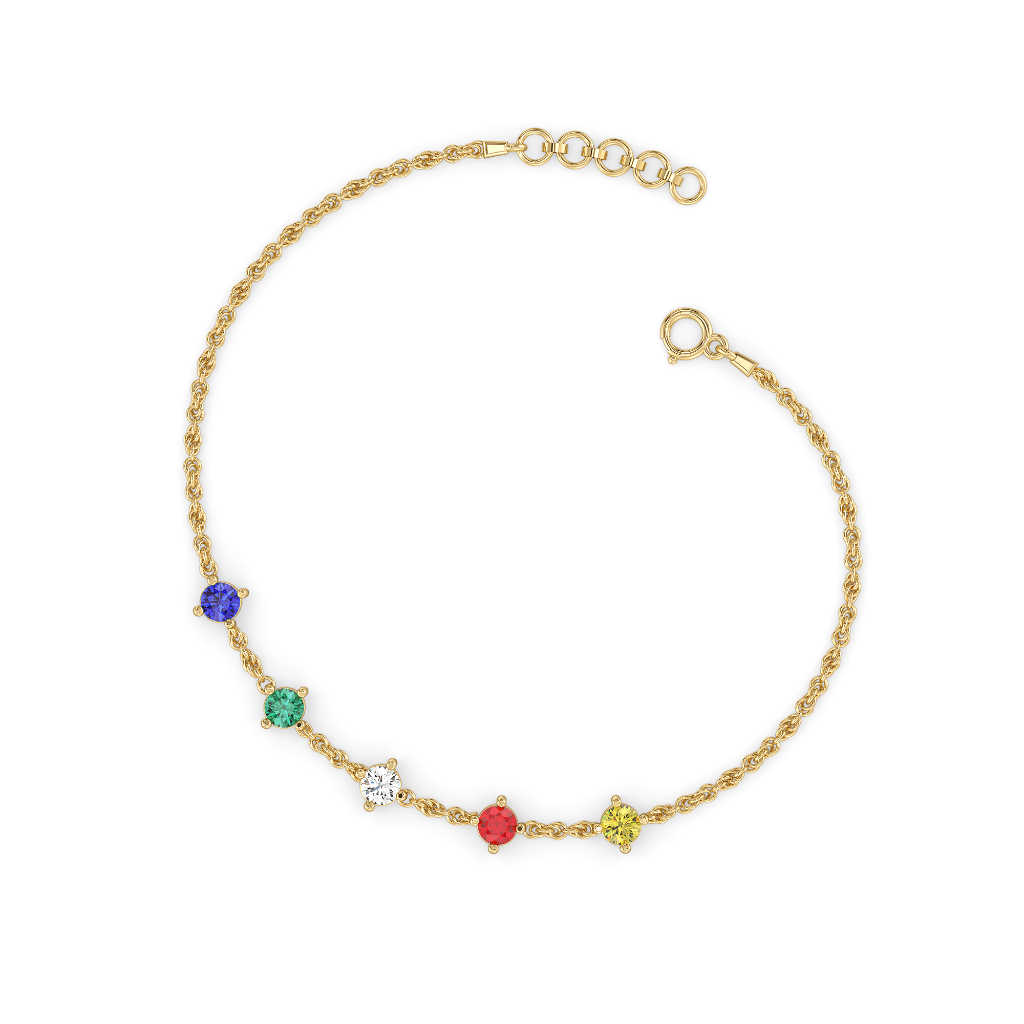 Color-Coded Monica – Lab Diamond Bracelet