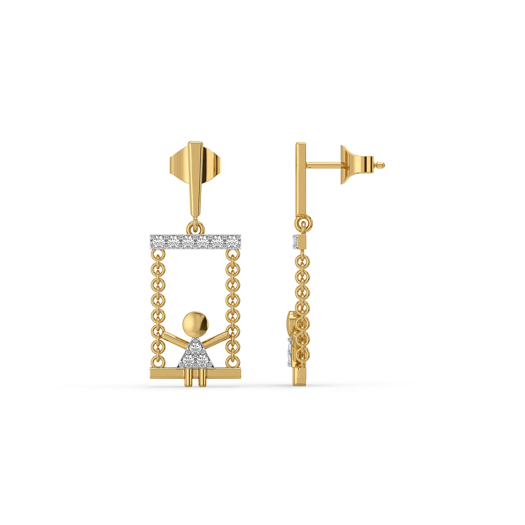 Little Swing - Lab Diamond Drop Earrings
