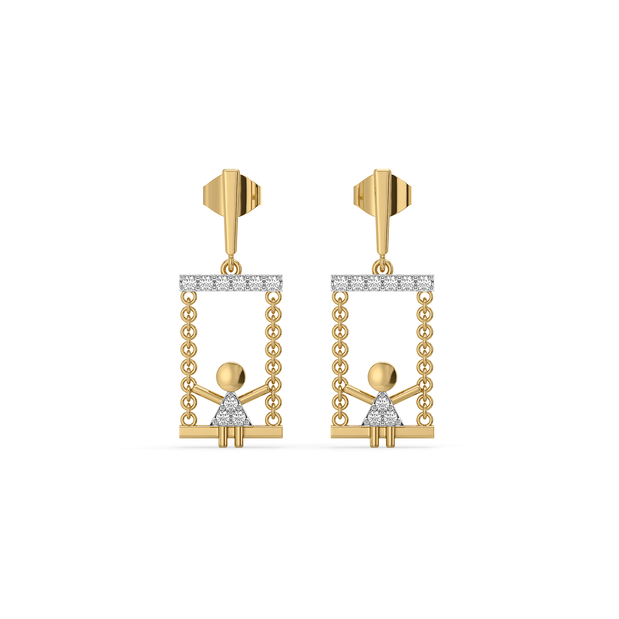 Little Swing - Lab Diamond Drop Earrings Main image