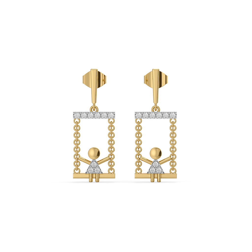 Little Swing - Lab Diamond Drop Earrings