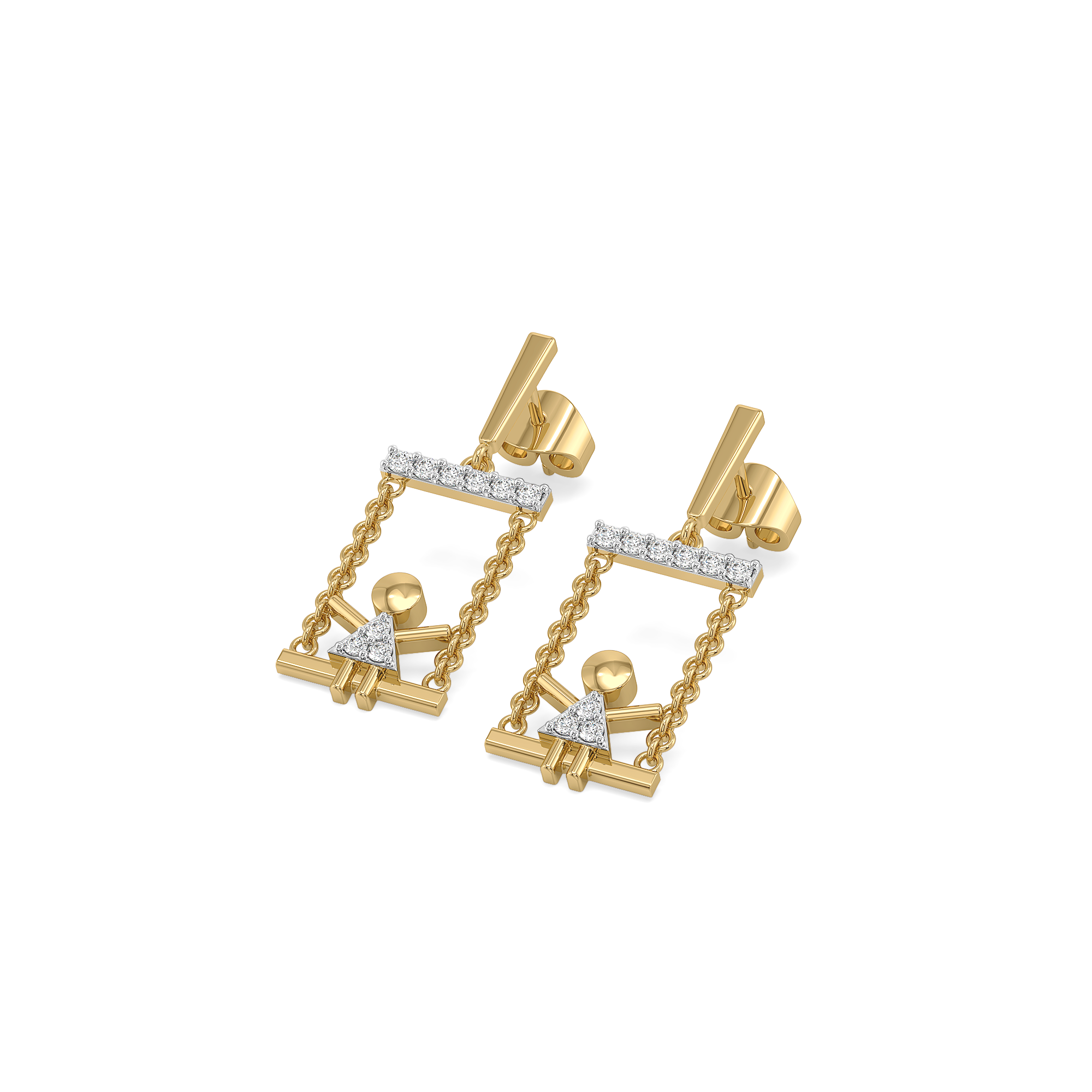 Little Swing - Lab Diamond Drop Earrings Secondary image