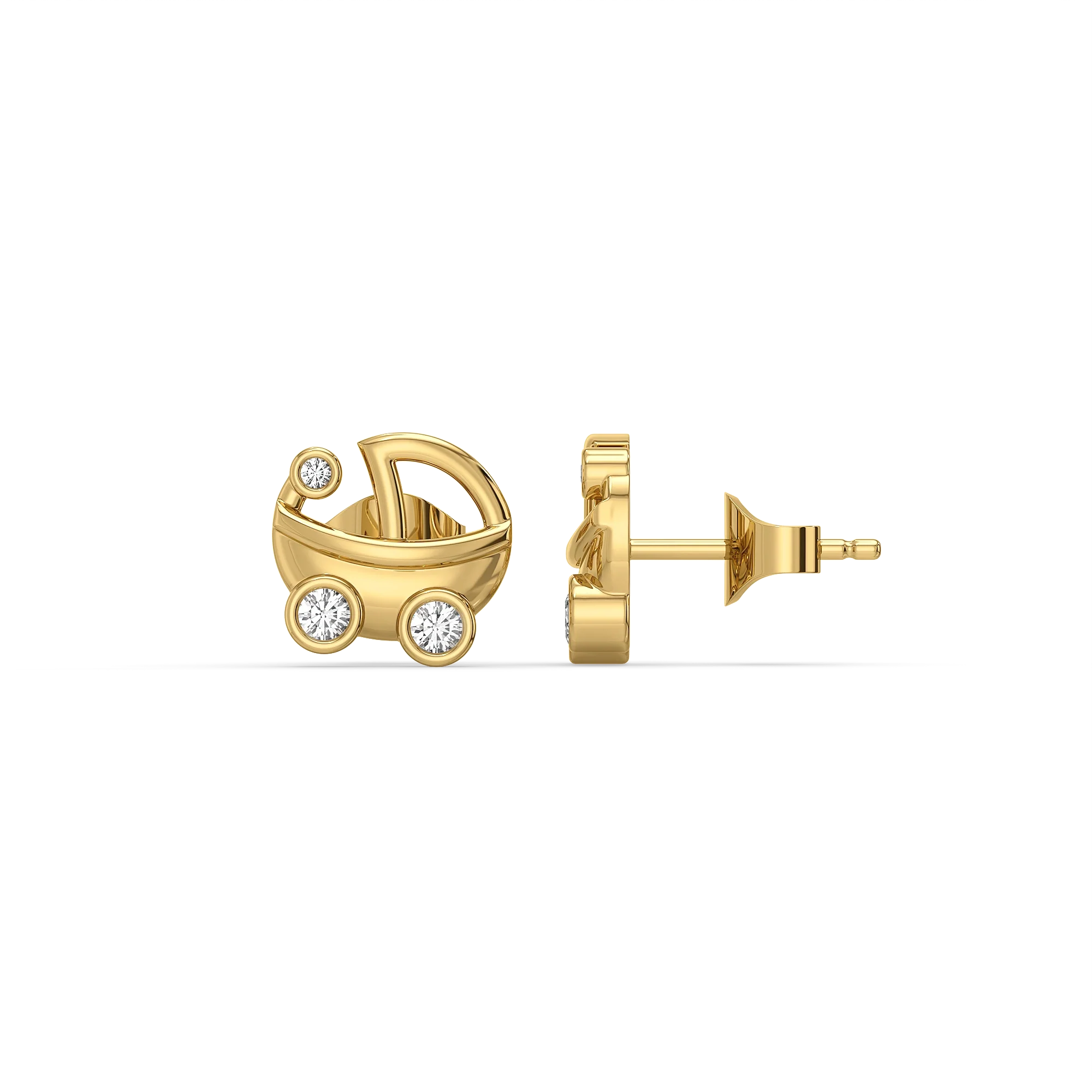 Cradle Glow - Lab Diamond Stud Earrings