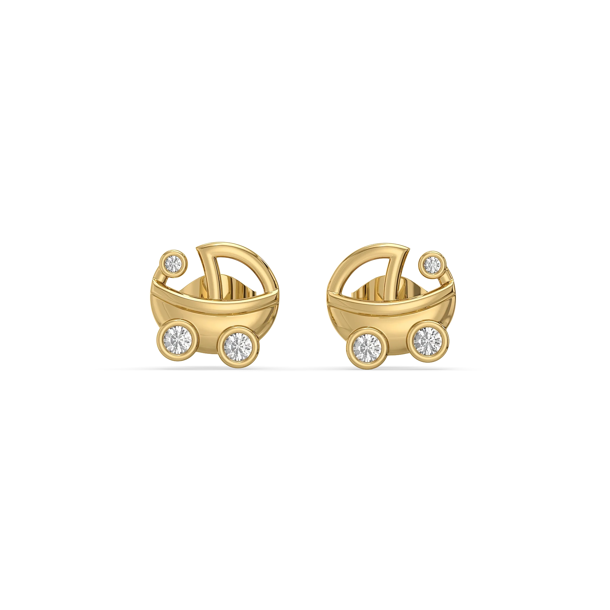 Cradle Glow - Lab Diamond Stud Earrings Secondary image