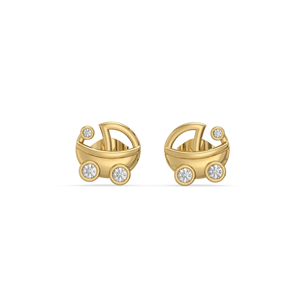 Cradle Glow - Lab Diamond Stud Earrings
