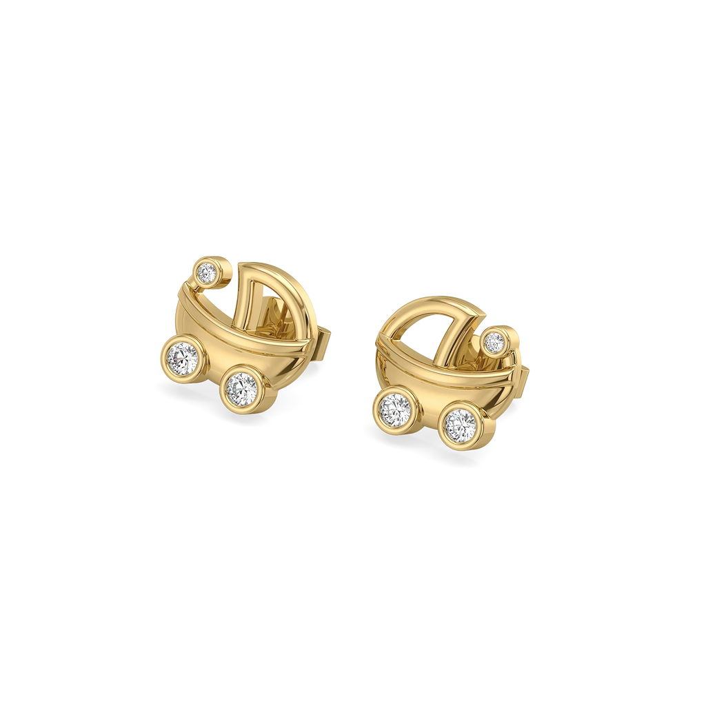 Cradle Glow - Lab Diamond Stud Earrings