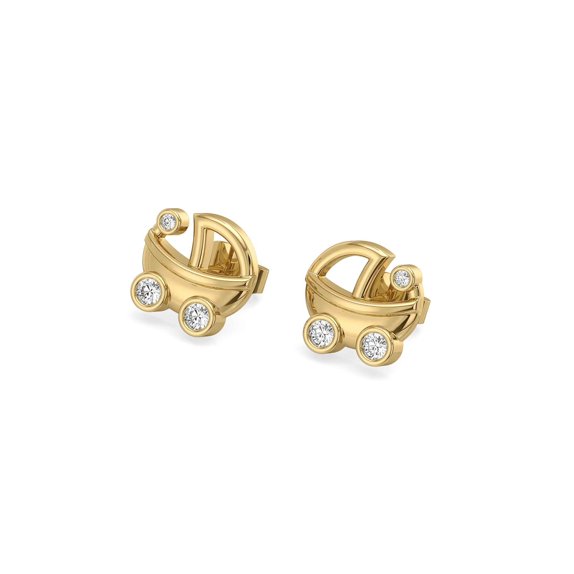 Cradle Glow - Lab Diamond Stud Earrings Main image