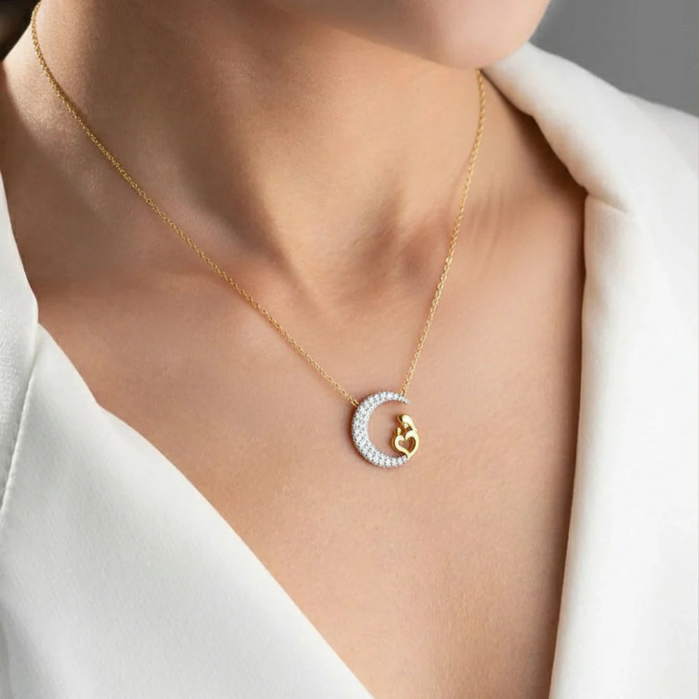 Mother Moon - Lab Diamond Necklace Secondary image
