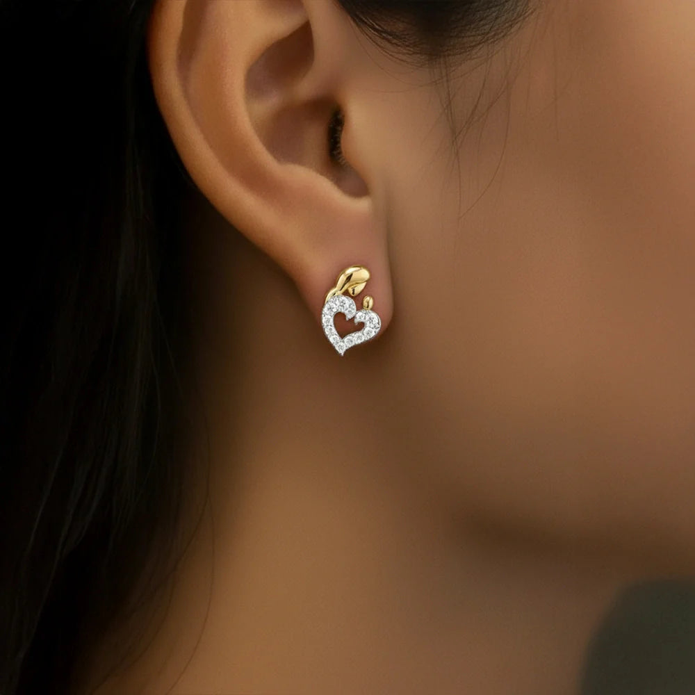 Mother Moon - Lab Diamond Stud Earrings Secondary image
