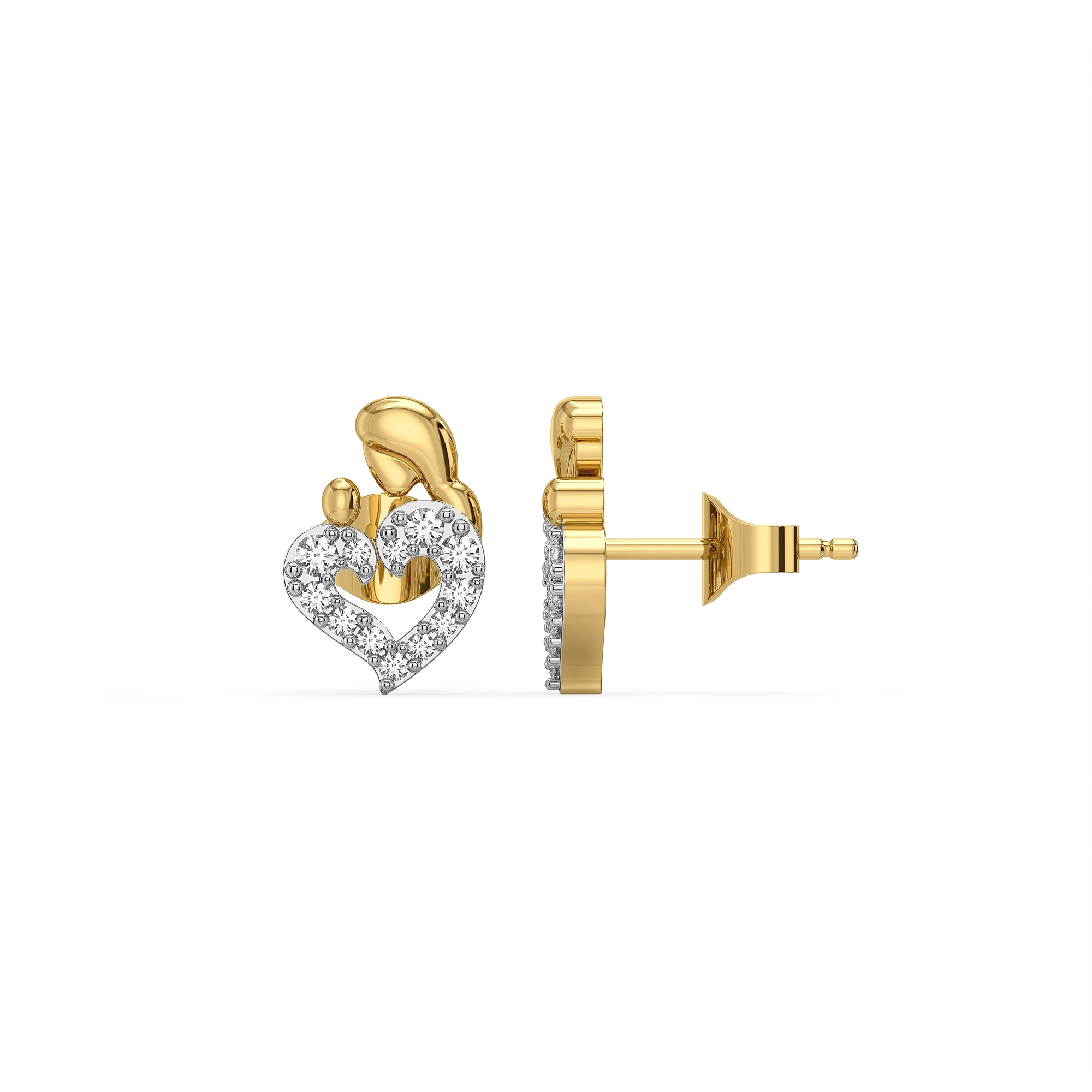 Mother Moon - Lab Diamond Stud Earrings
