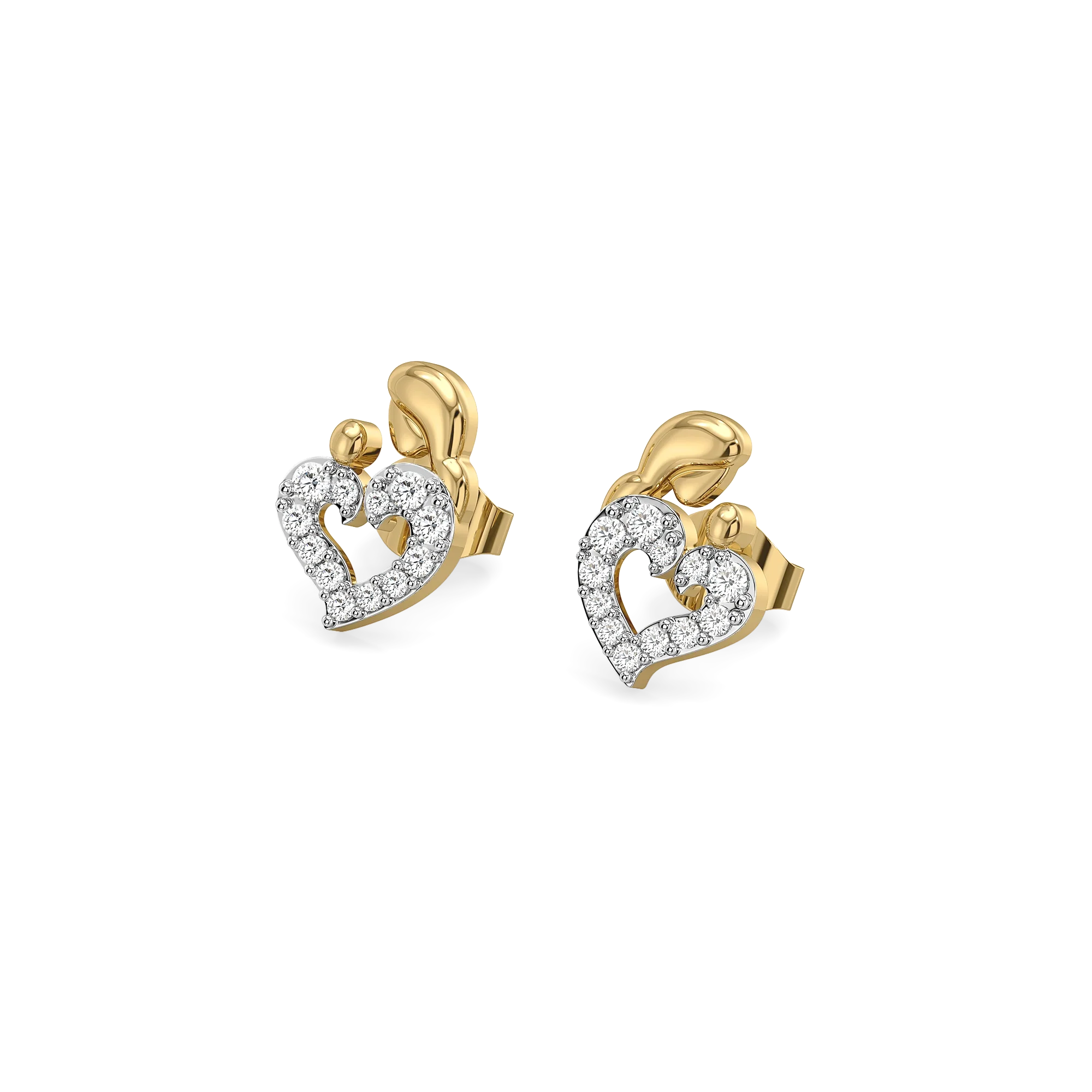 Mother Moon - Lab Diamond Stud Earrings Main image