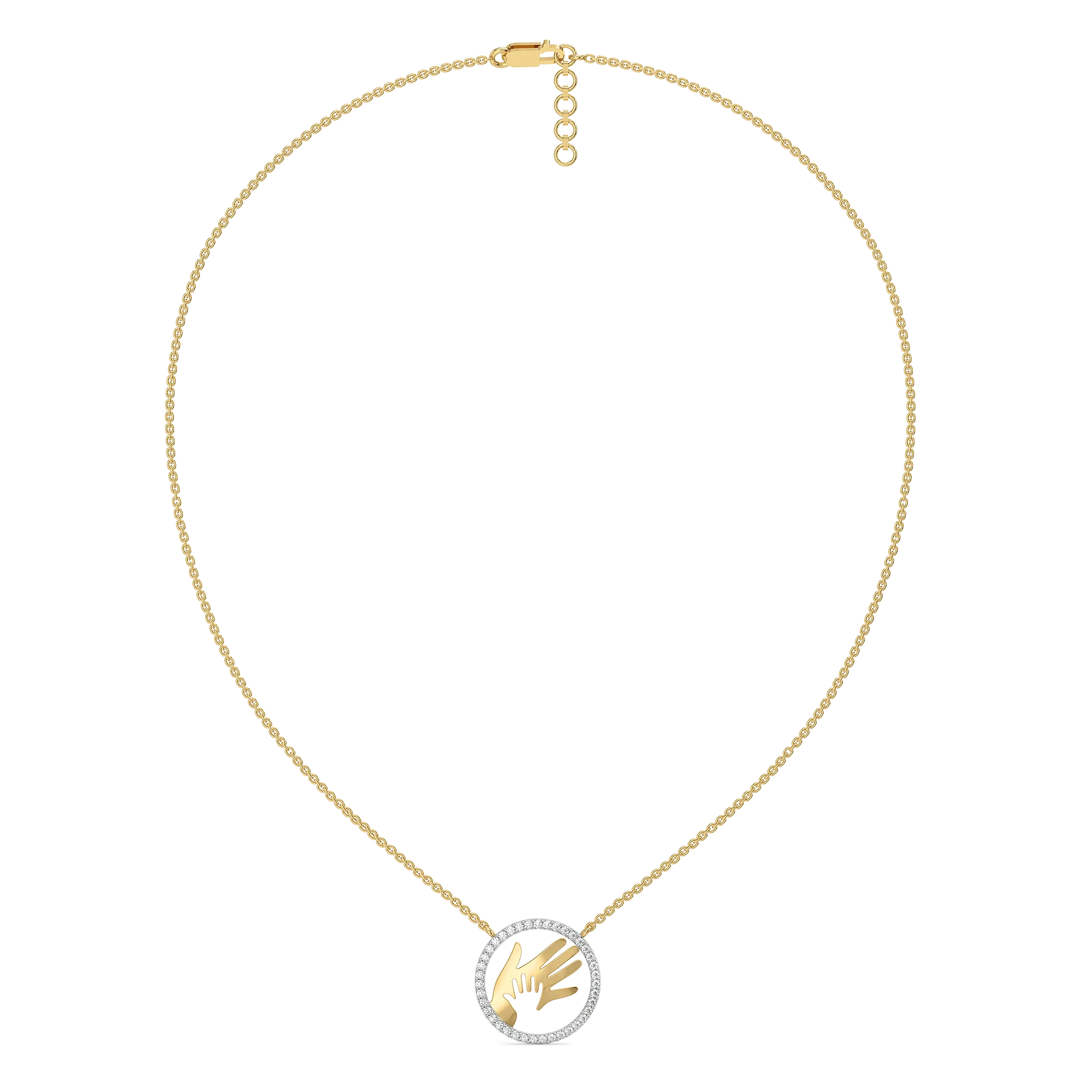 Hand in Hand - Lab Diamond Necklace