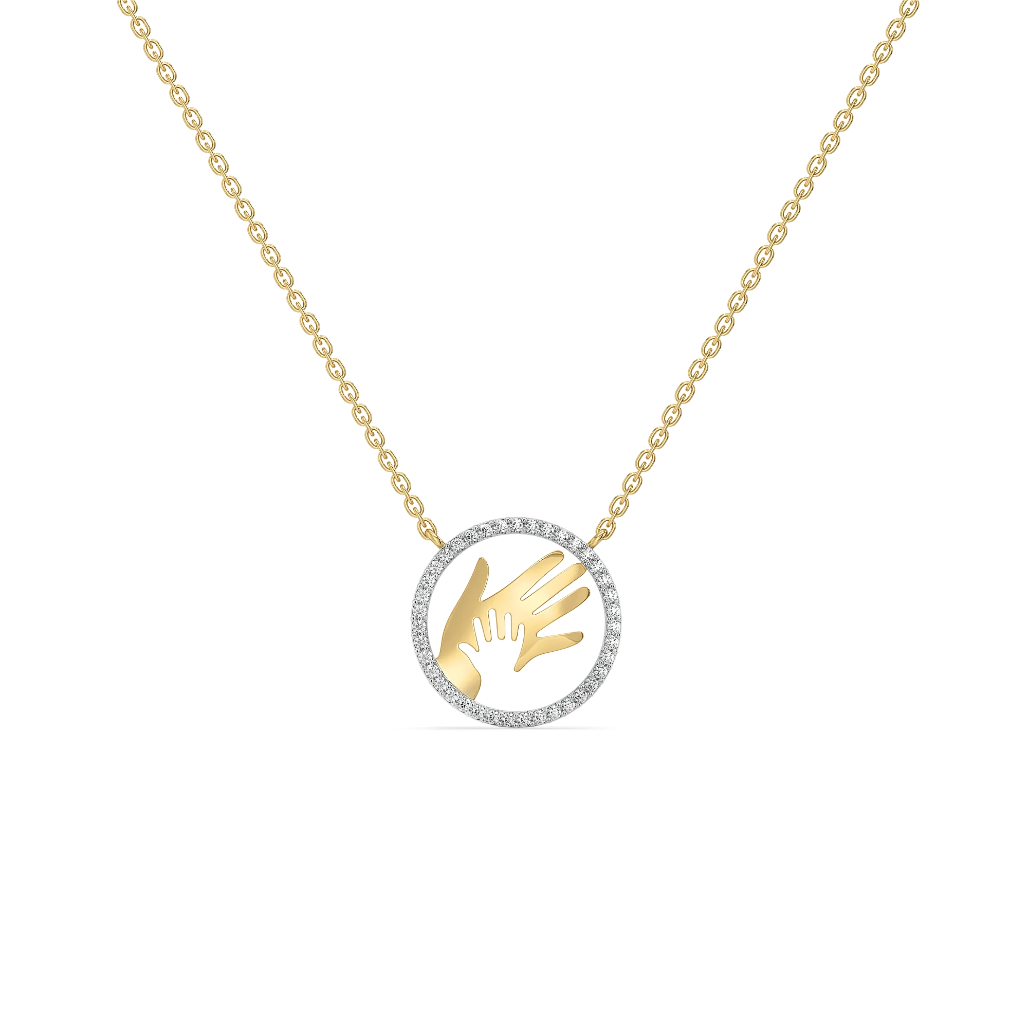 Hand in Hand - Lab Diamond Necklace Secondary image
