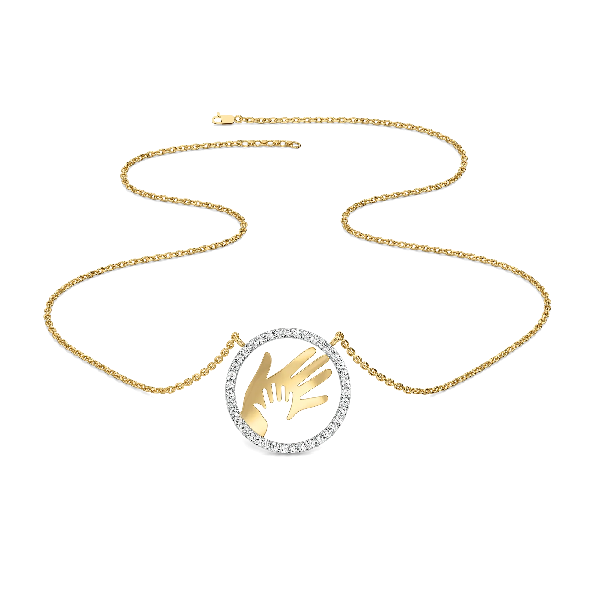 Hand in Hand - Lab Diamond Necklace
