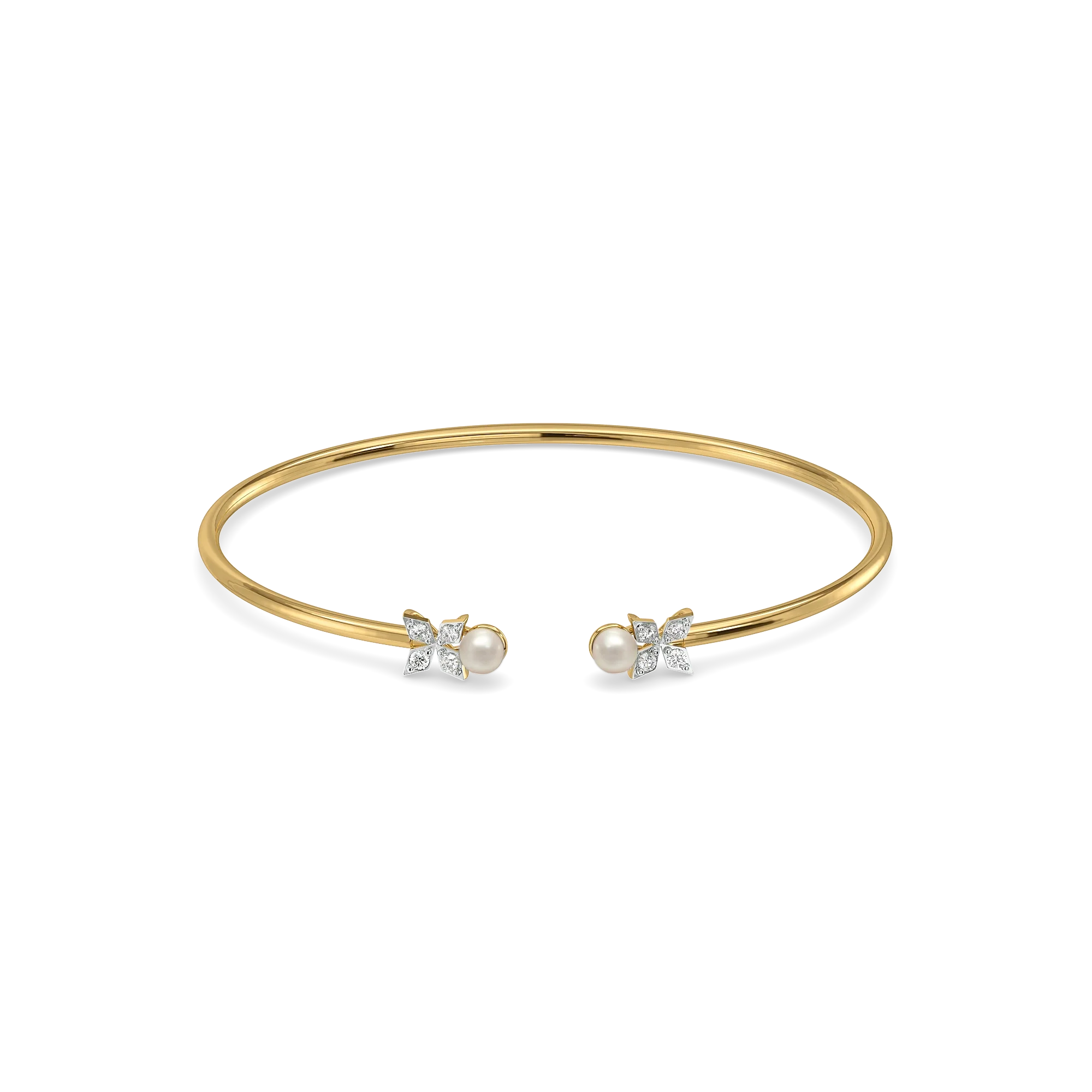 Winter Pearls - Lab Diamond Bangle