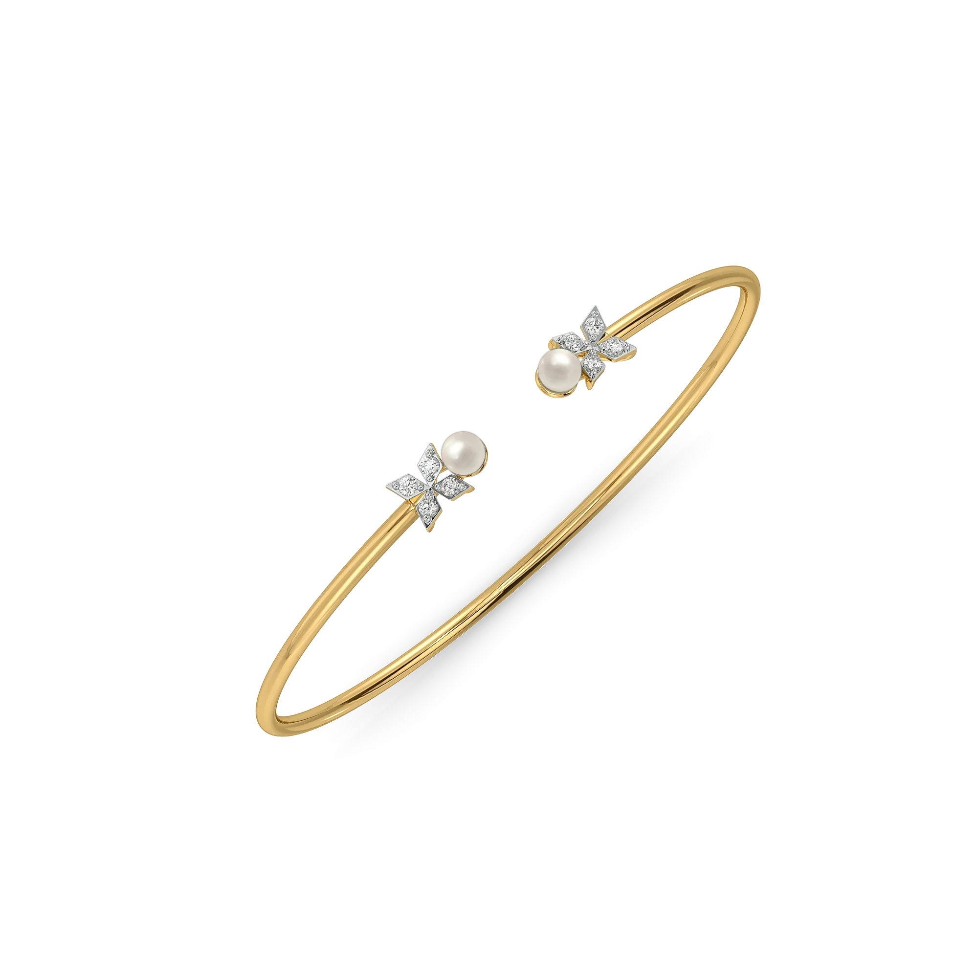 Winter Pearls - Lab Diamond Bangle Main image