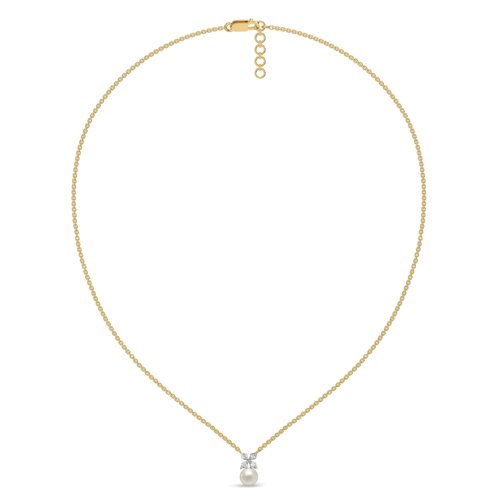 Winter Pearls - Lab Diamond Necklace
