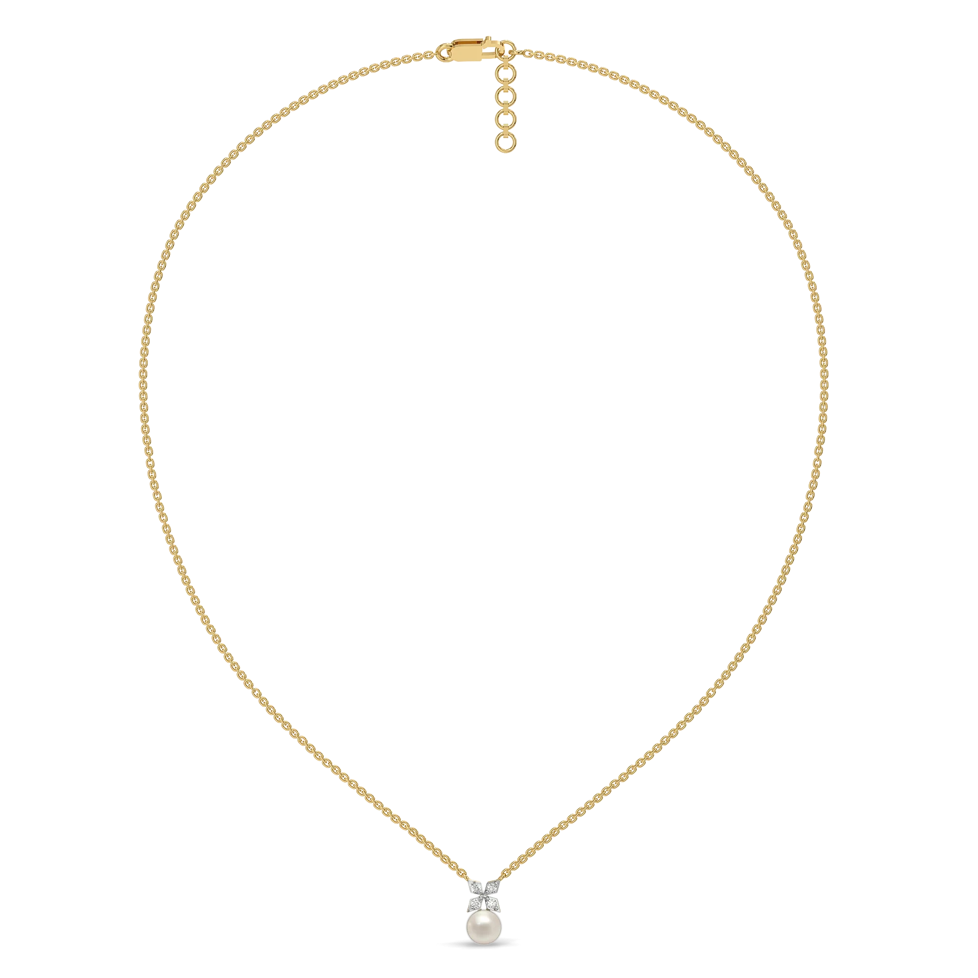Winter Pearls - Lab Diamond Necklace