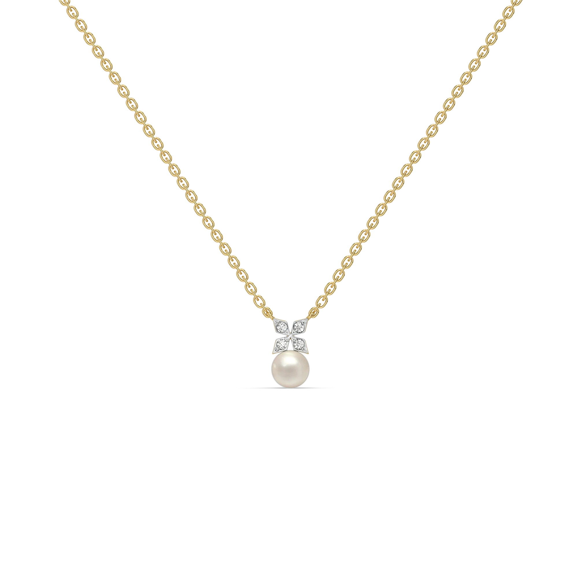 Winter Pearls - Lab Diamond Necklace Main image