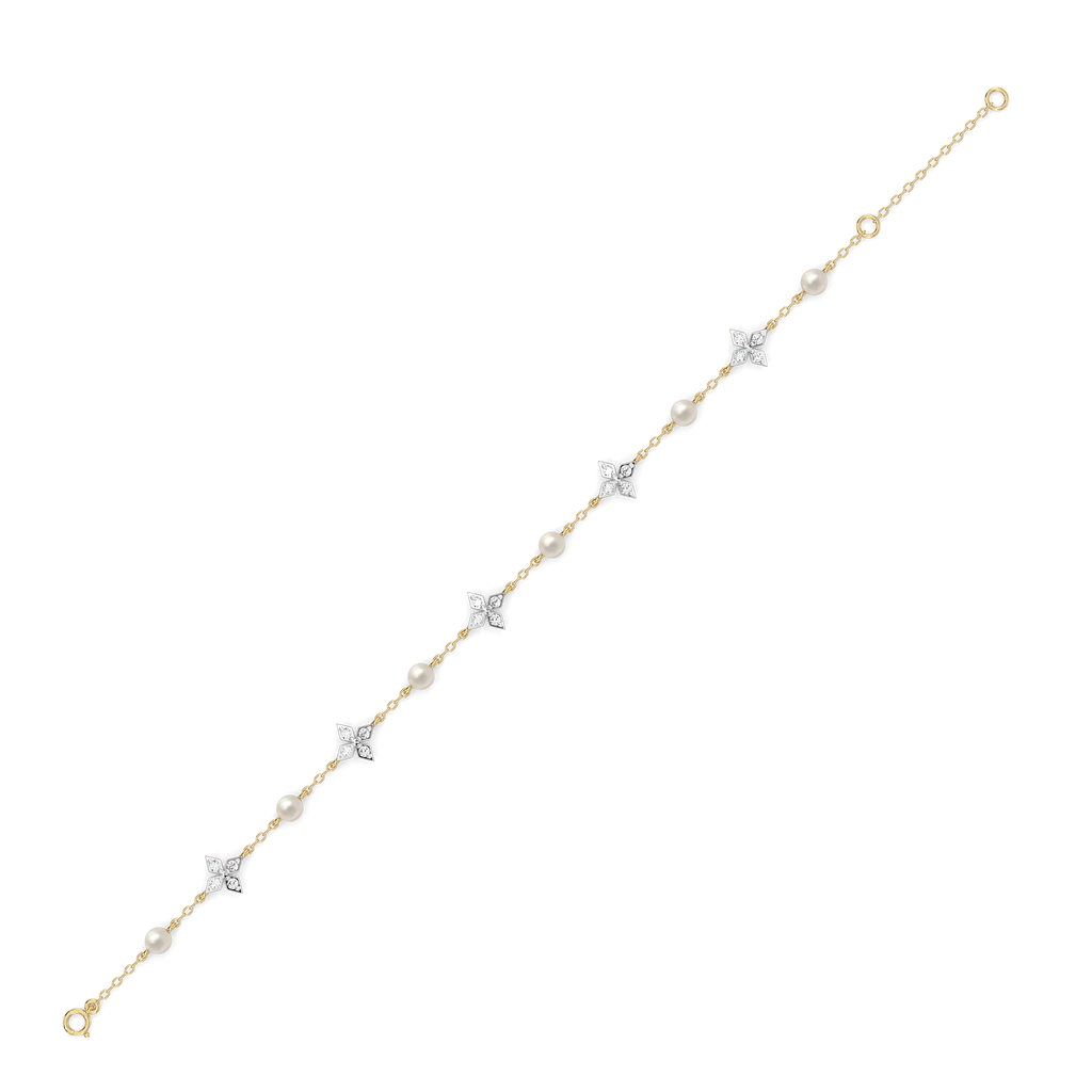 Crystal Pearls - Lab Diamond Bracelet