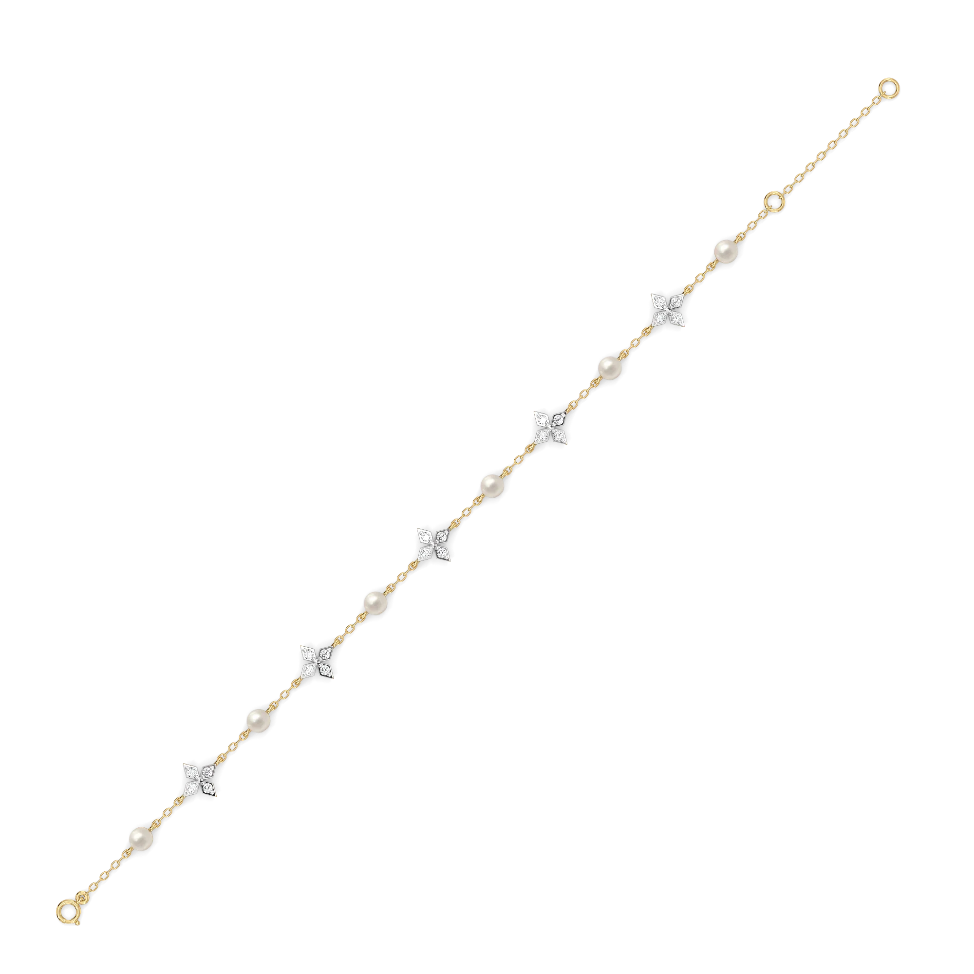 Crystal Pearls - Lab Diamond Bracelet