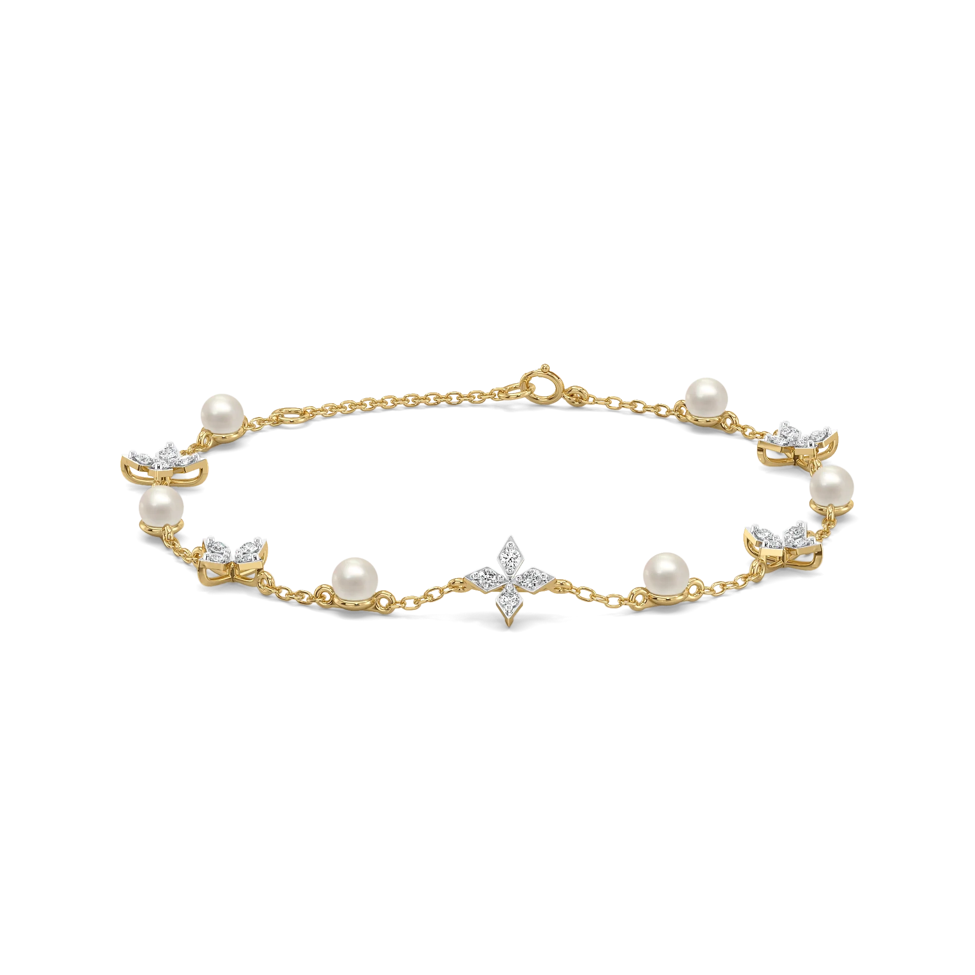 Crystal Pearls - Lab Diamond Bracelet Secondary image