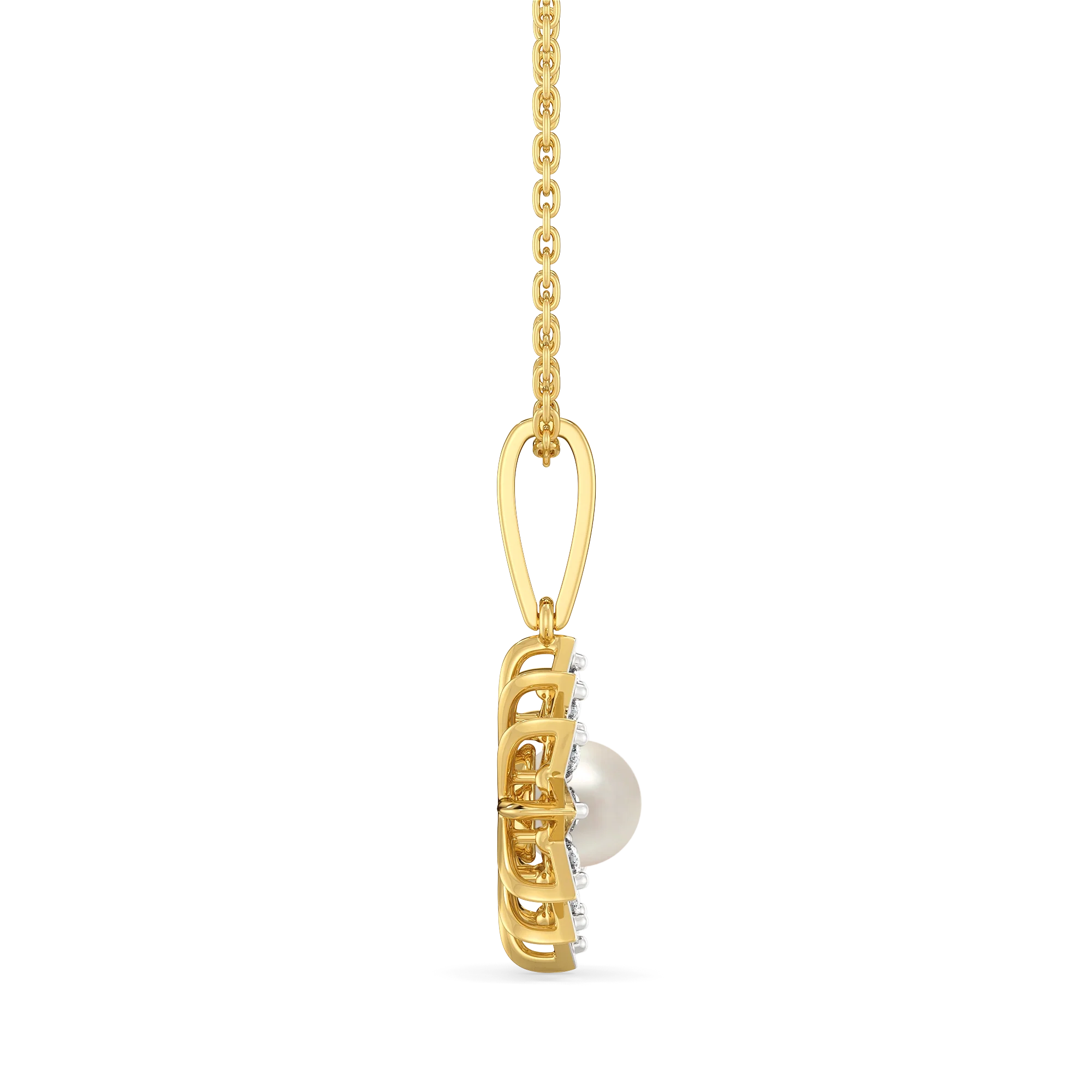 Crystal Pearls - Lab Diamond Pendant