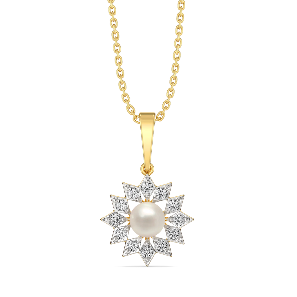 Crystal Pearls - Lab Diamond Pendant