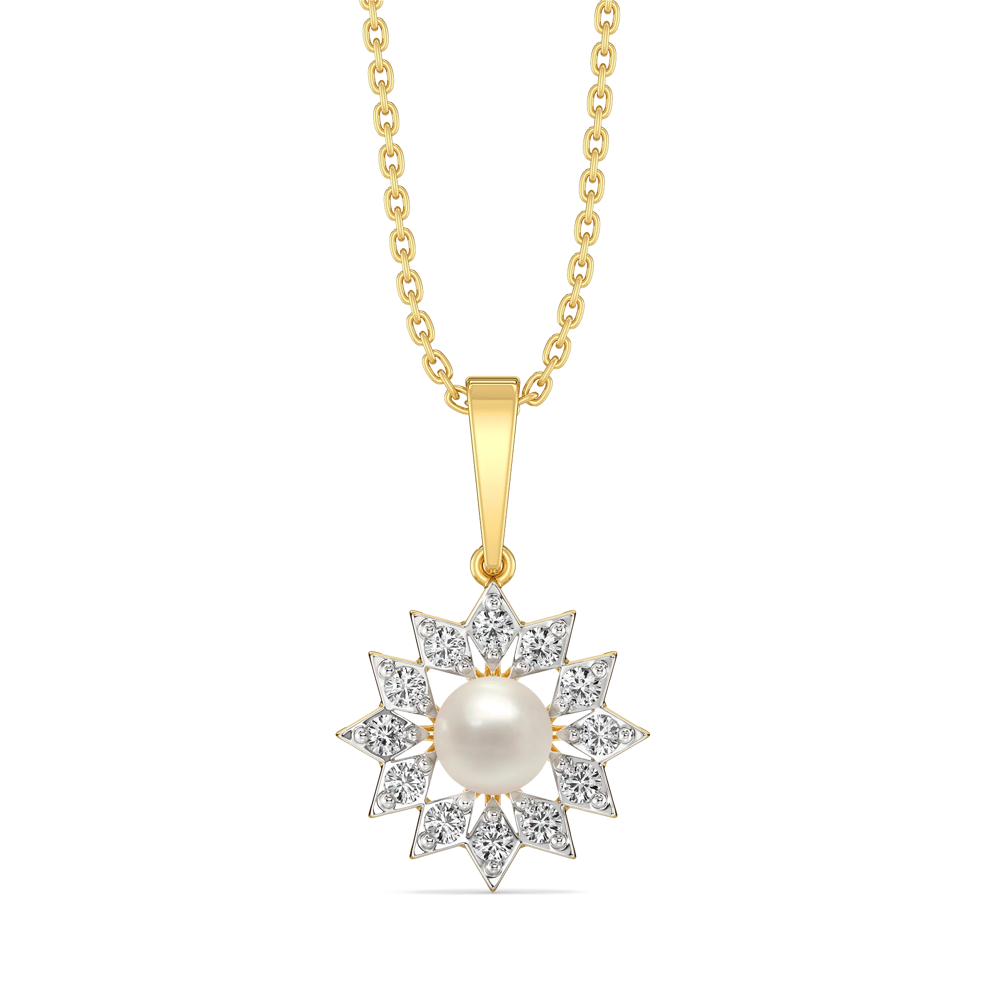 Crystal Pearls - Lab Diamond Pendant Main image