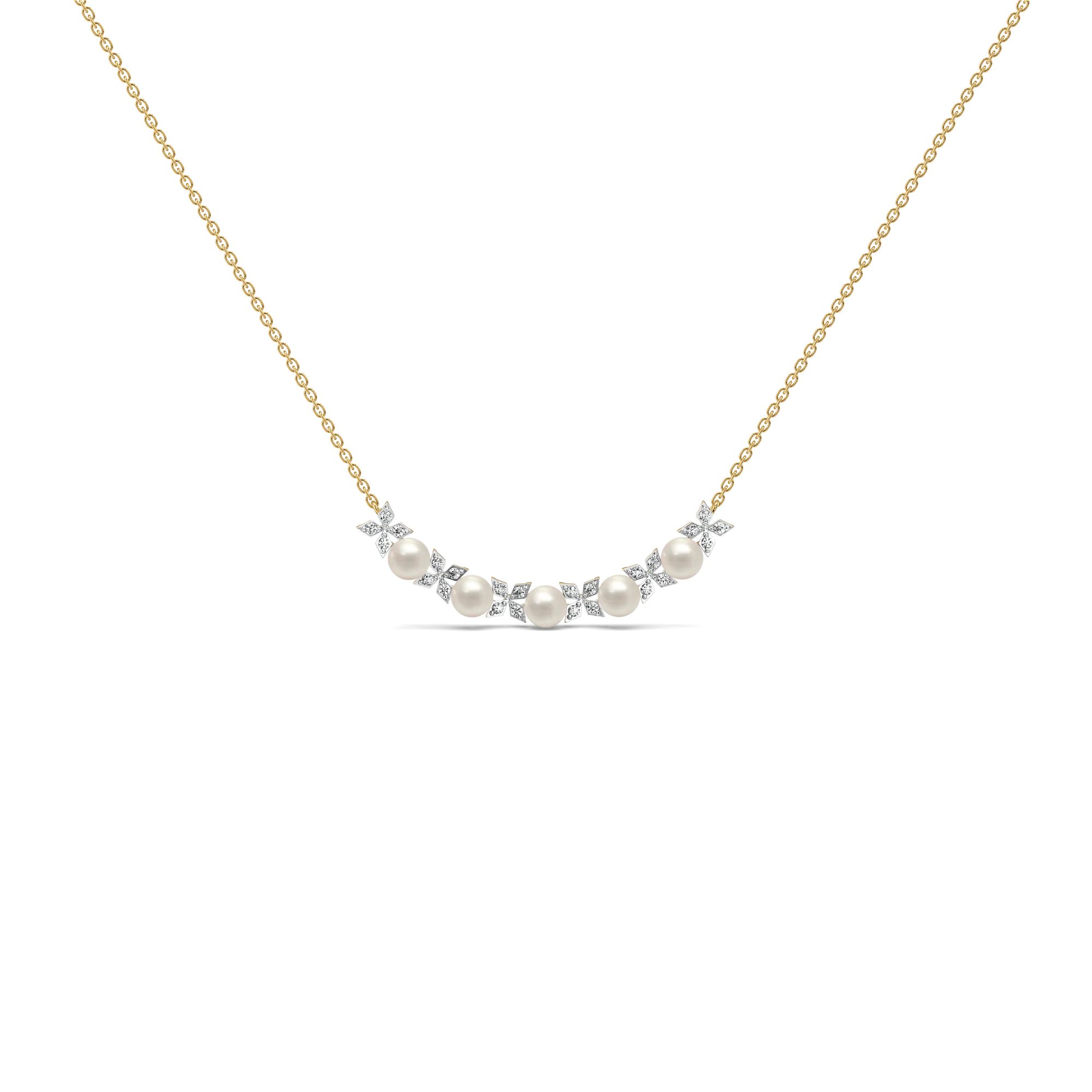 Snow Kissed Pearl - Lab Diamond Necklace Secondary image