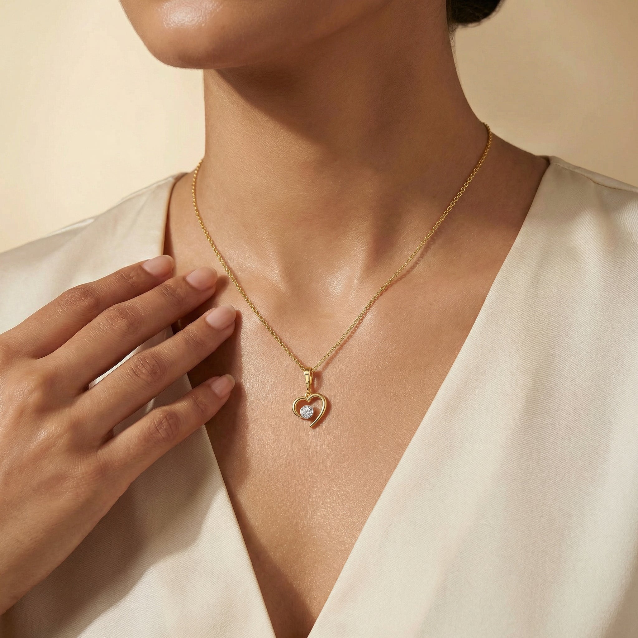 In Your Heart - Lab Diamond Necklace Secondary image