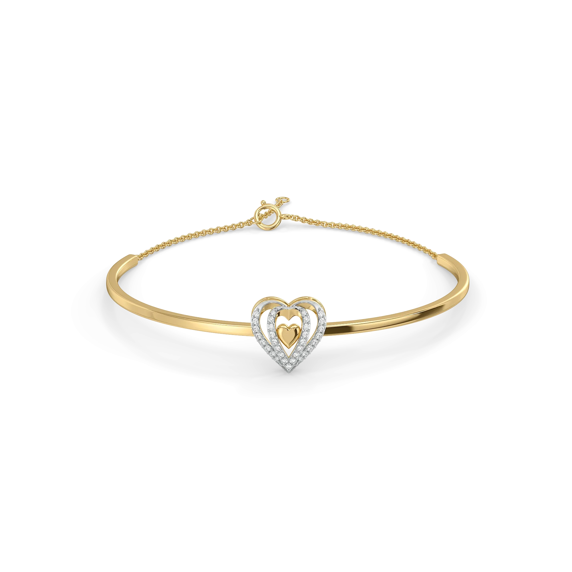 Wrapped in Love - Lab Diamond Drop Bangle Secondary image