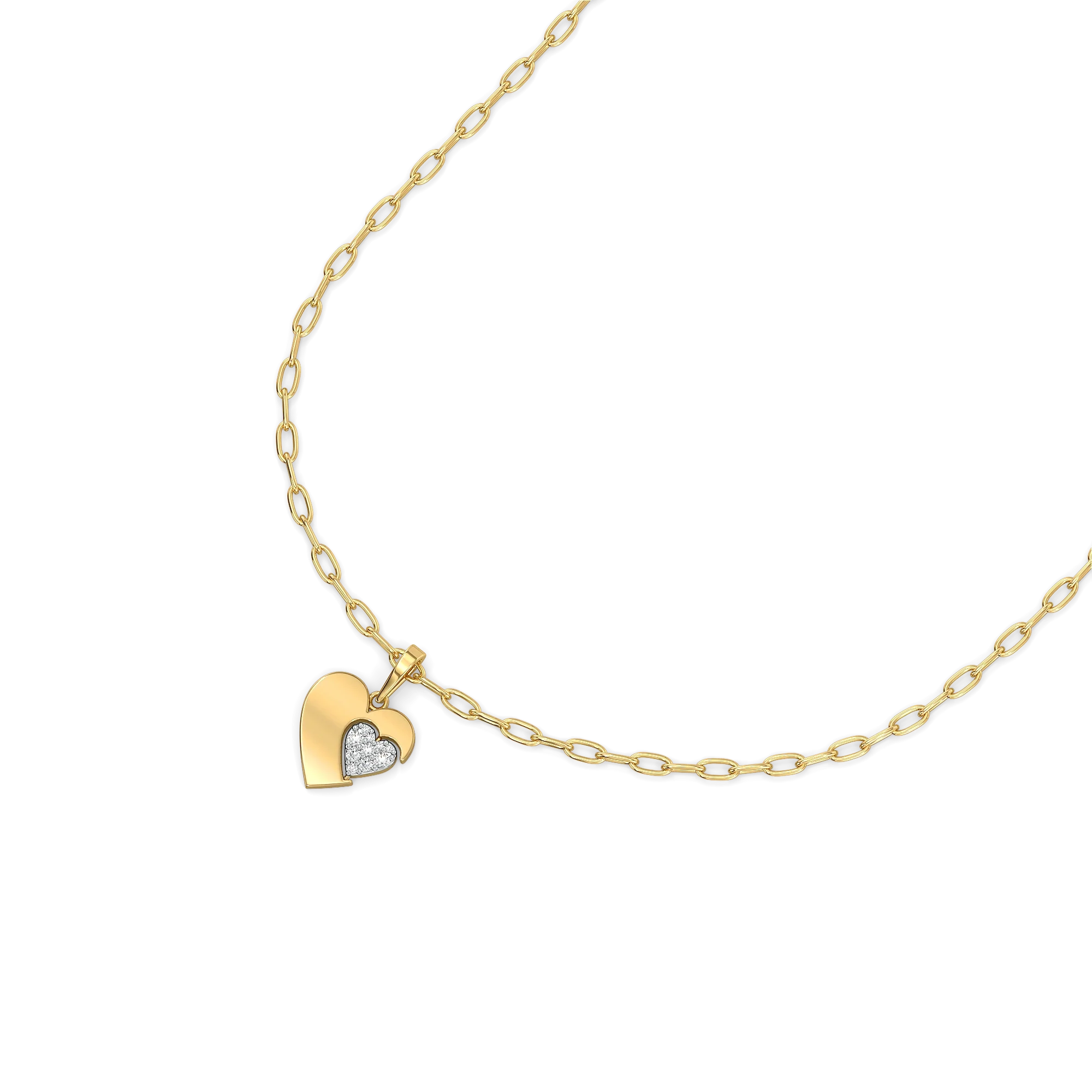 Flip of Love - Lab Diamond Necklace