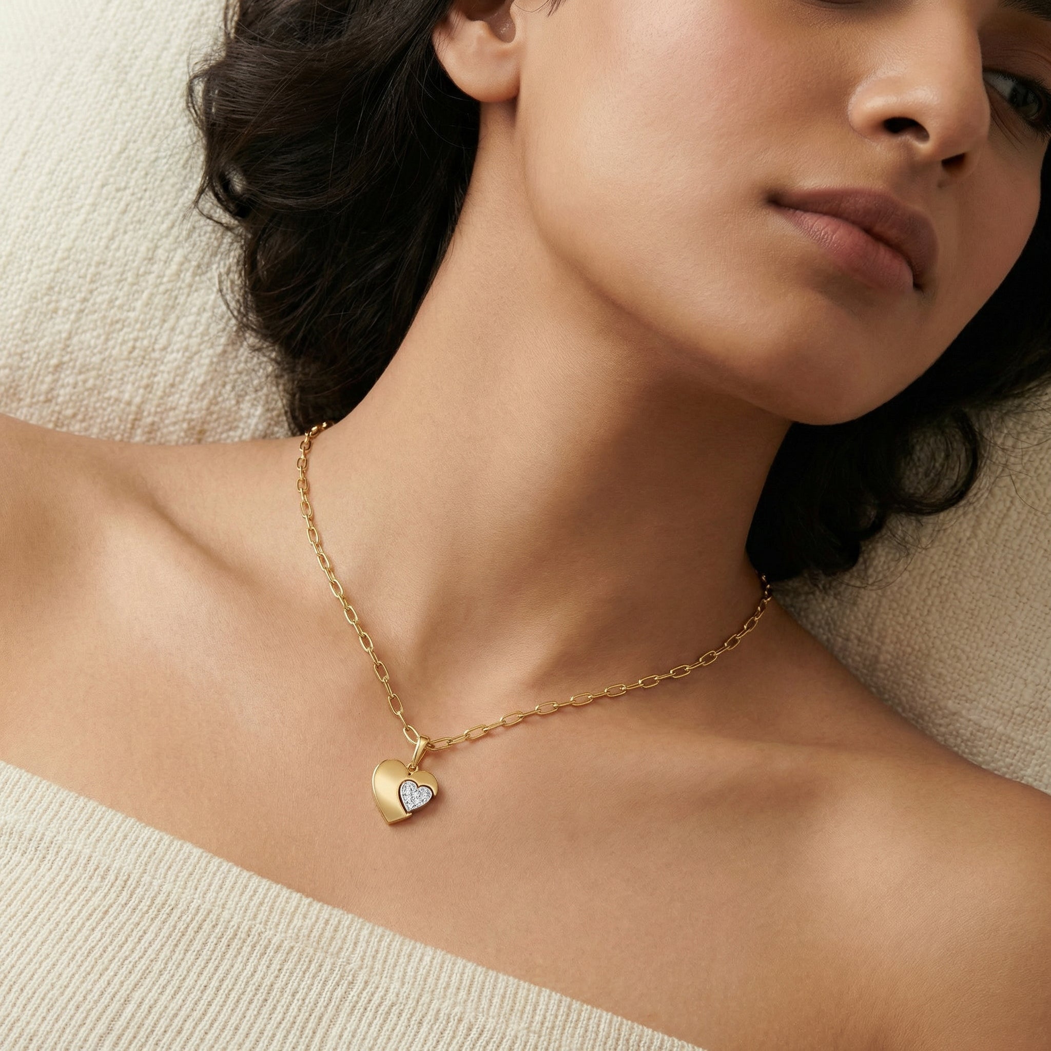 Flip of Love - Lab Diamond Necklace