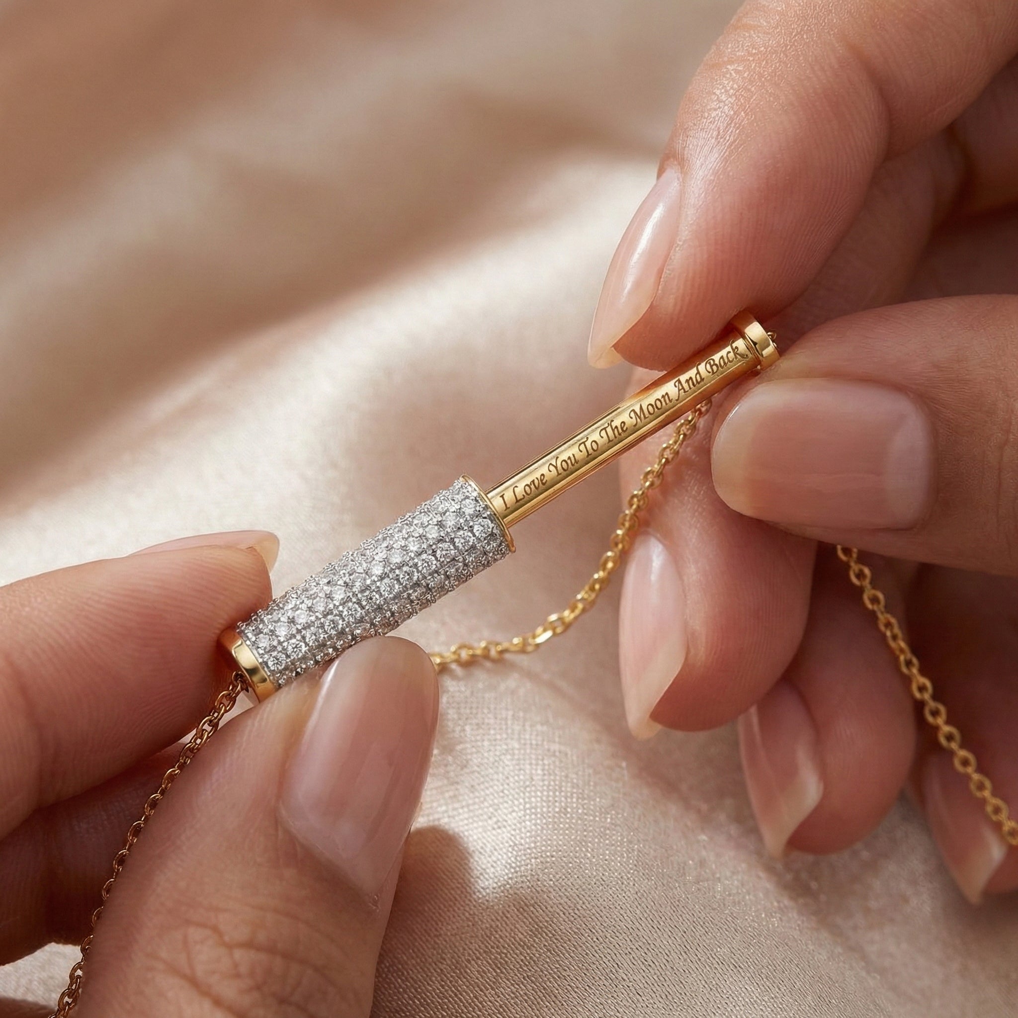 Love Bar - Lab Diamond Necklace