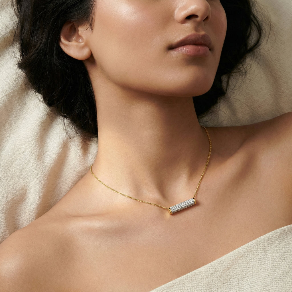 Love Bar - Lab Diamond Necklace