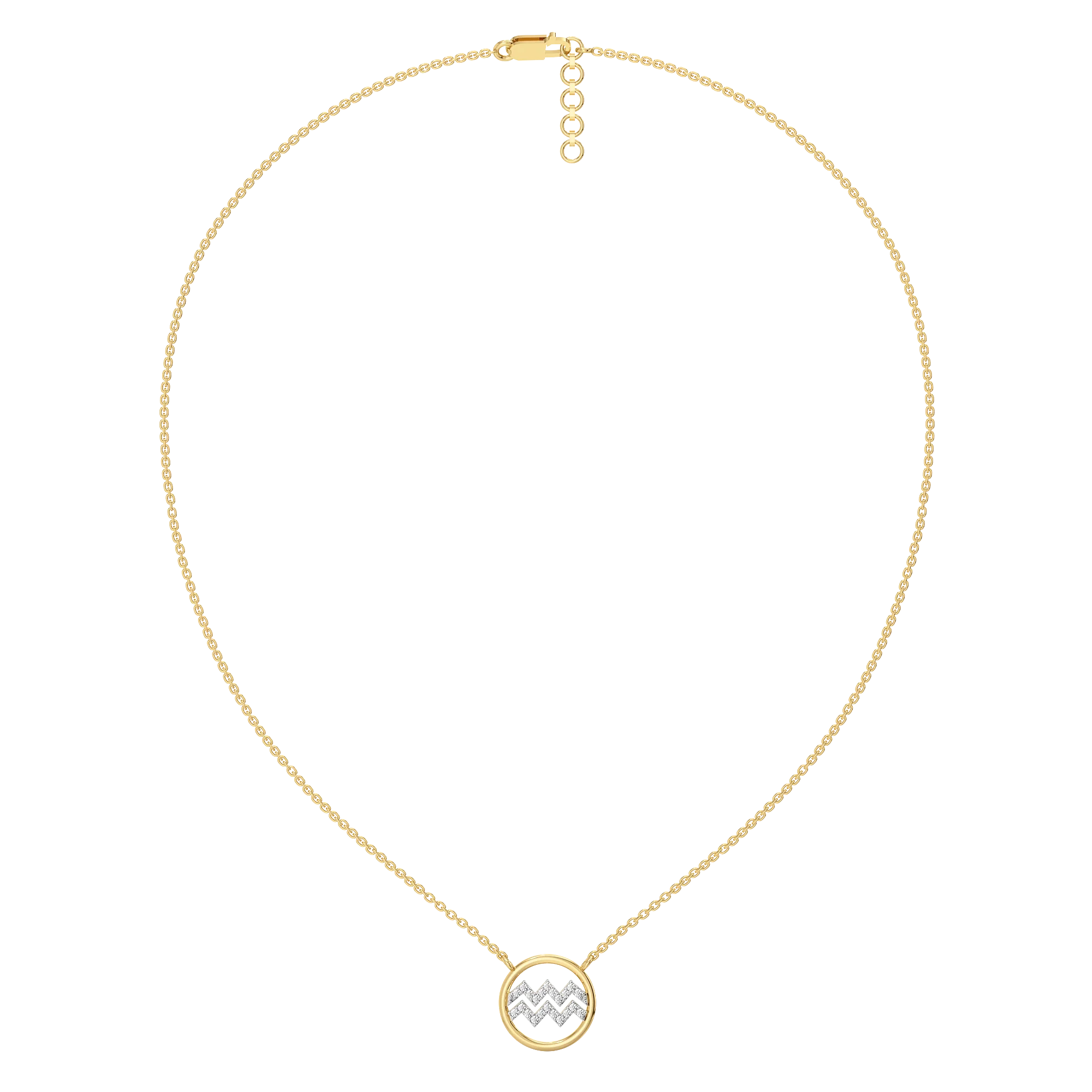 Aquarius Flow - Lab Diamond Necklace