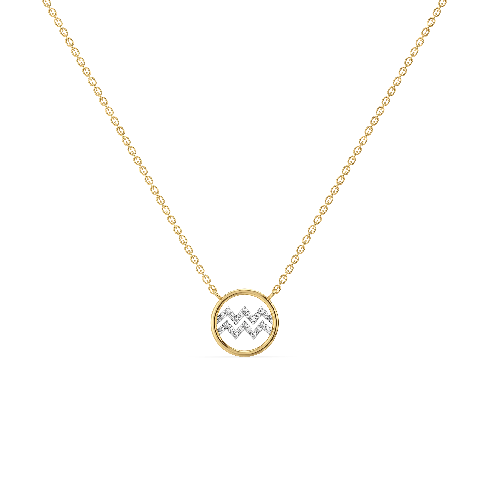 Aquarius Flow - Lab Diamond Necklace
