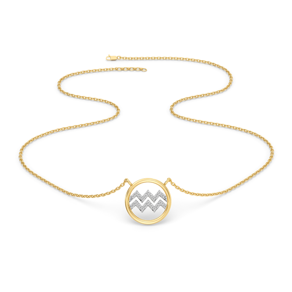 Aquarius Flow - Lab Diamond Necklace