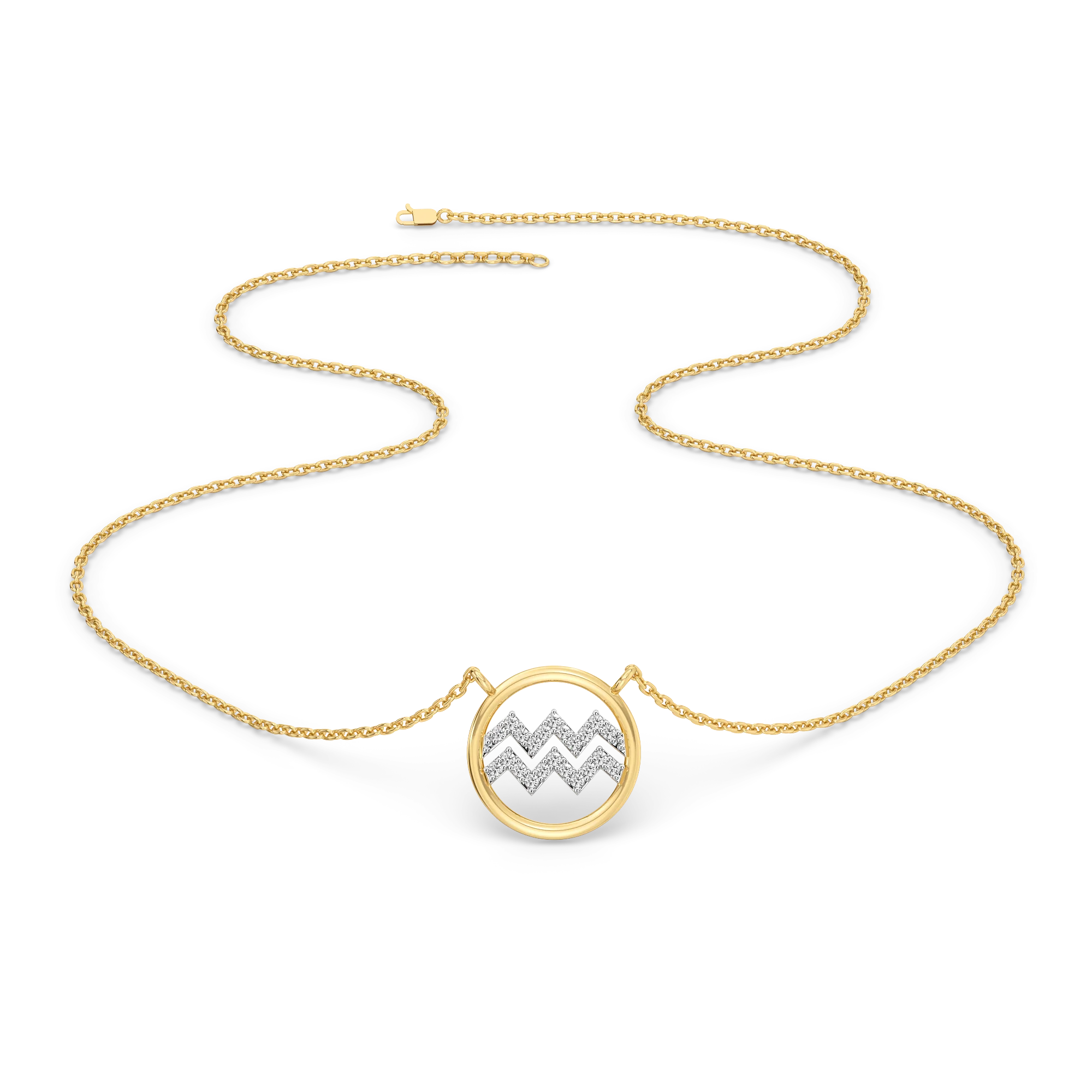 Aquarius Flow - Lab Diamond Necklace