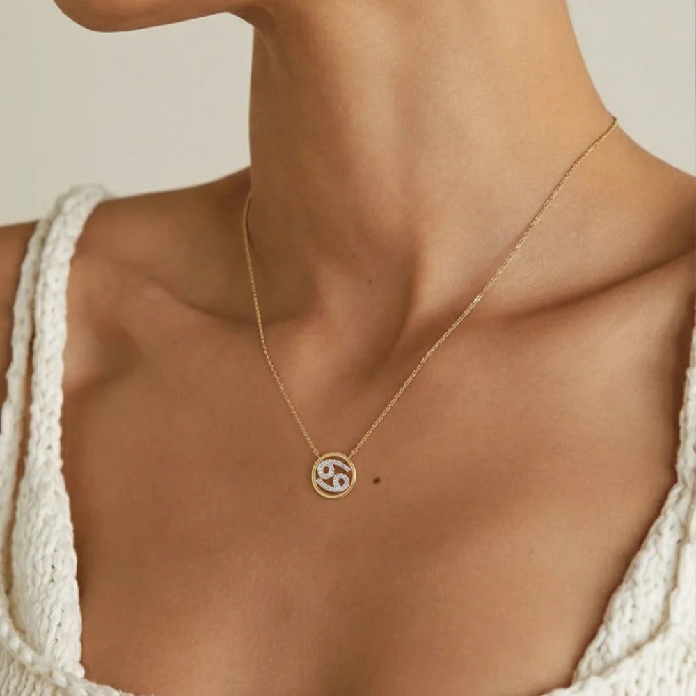 Cancer Moon - Lab Diamond Necklace Secondary image