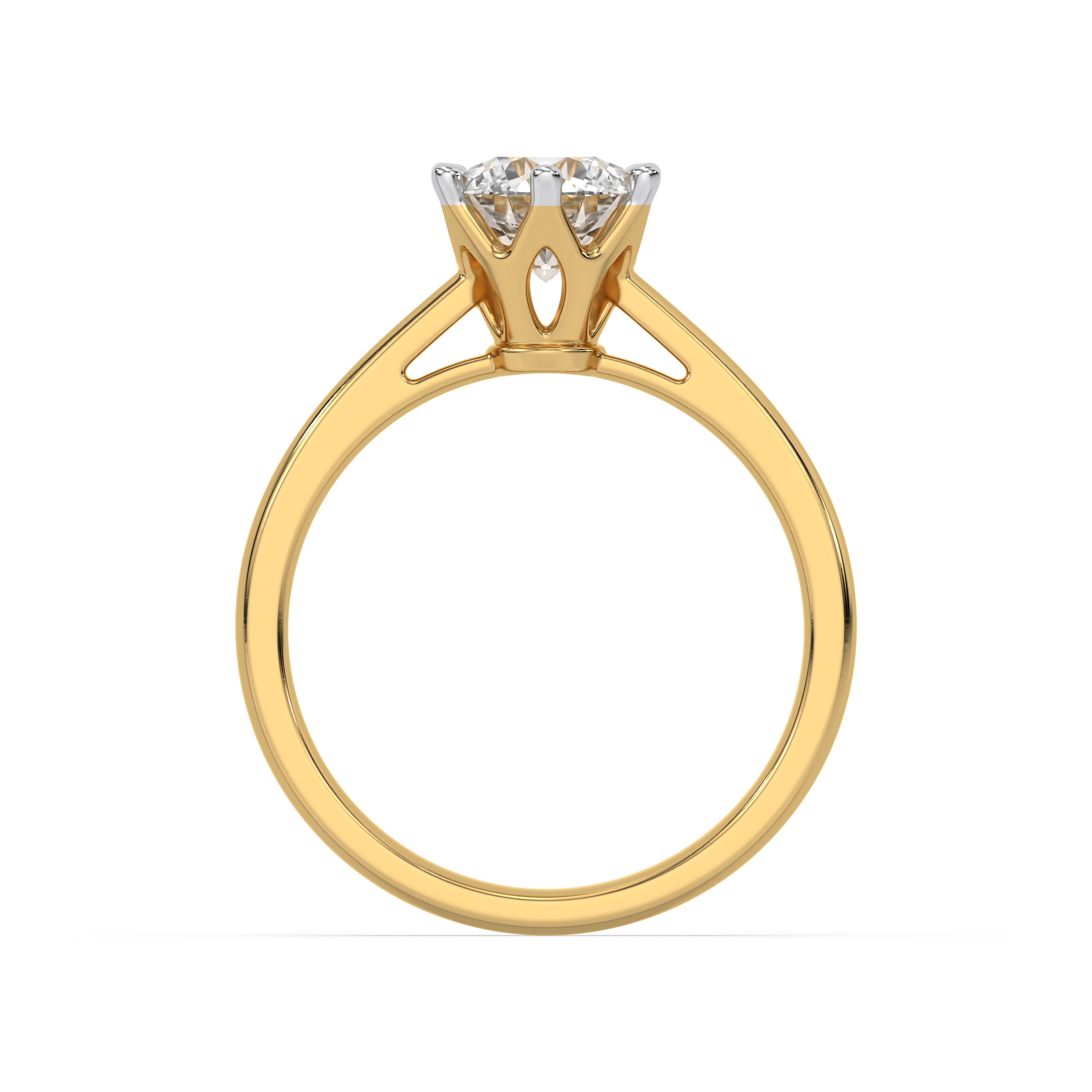 Golden Radiance - Lab Diamond Solitaire Ring