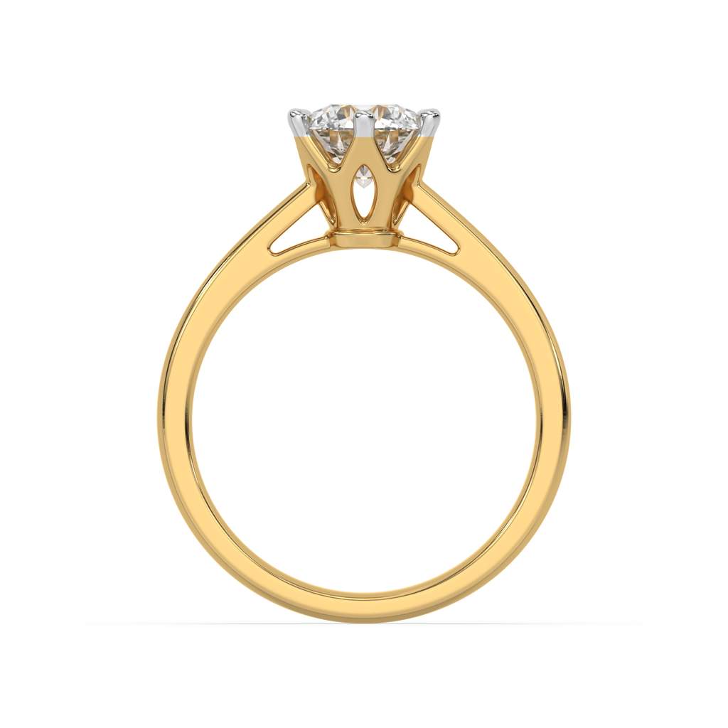 Golden Radiance - Lab Diamond Solitaire Ring