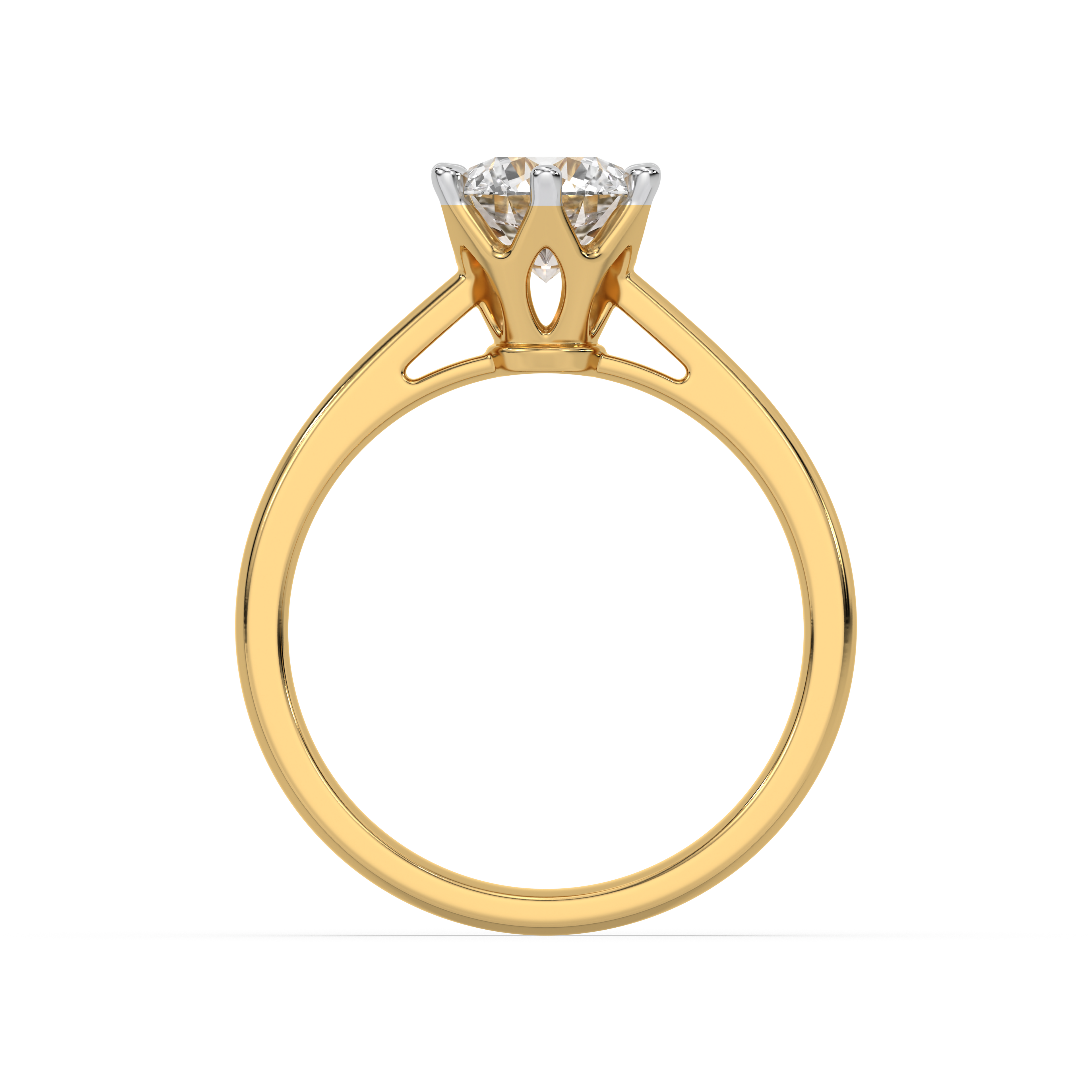 Golden Radiance - Lab Diamond Solitaire Ring