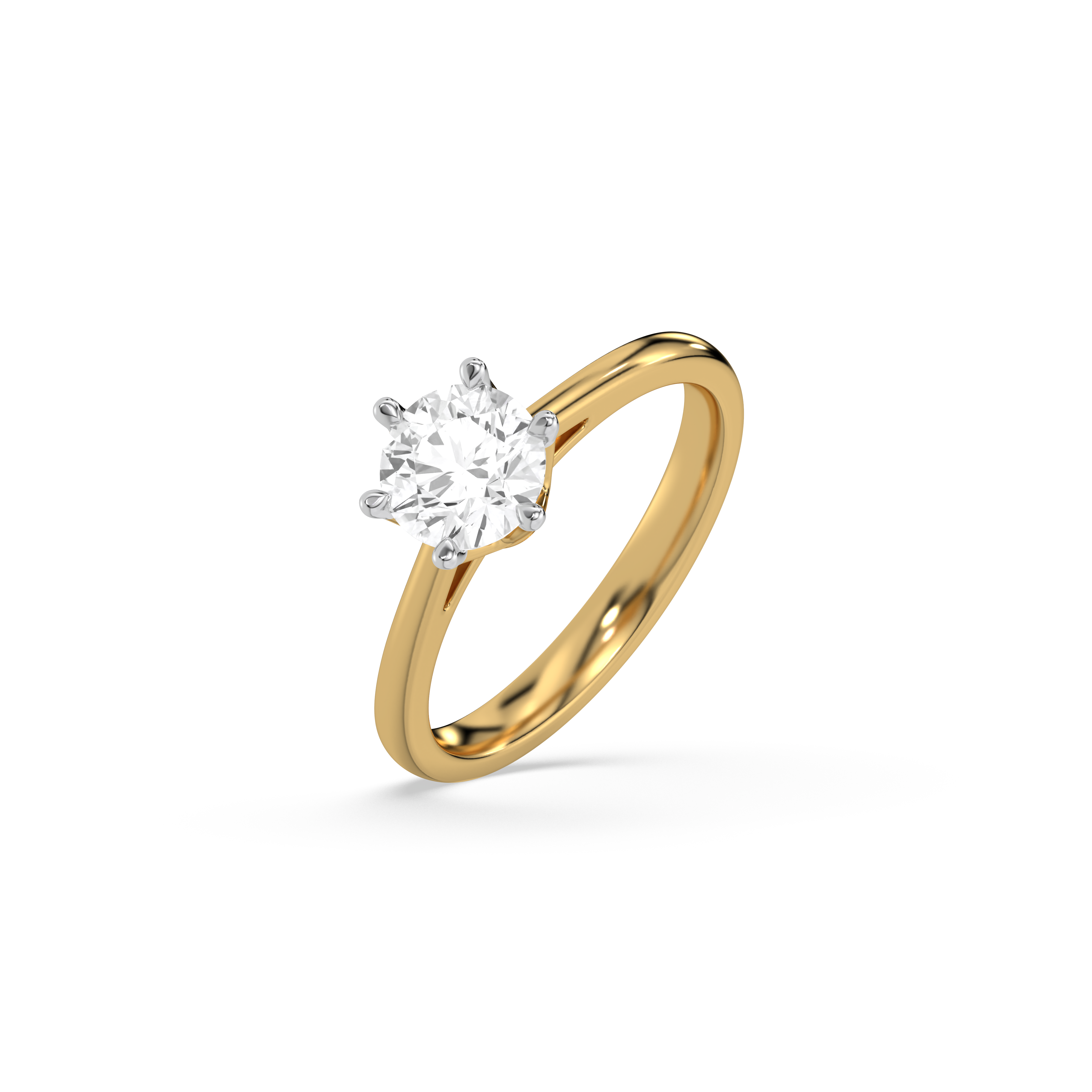Golden Radiance - Lab Diamond Solitaire Ring Main image