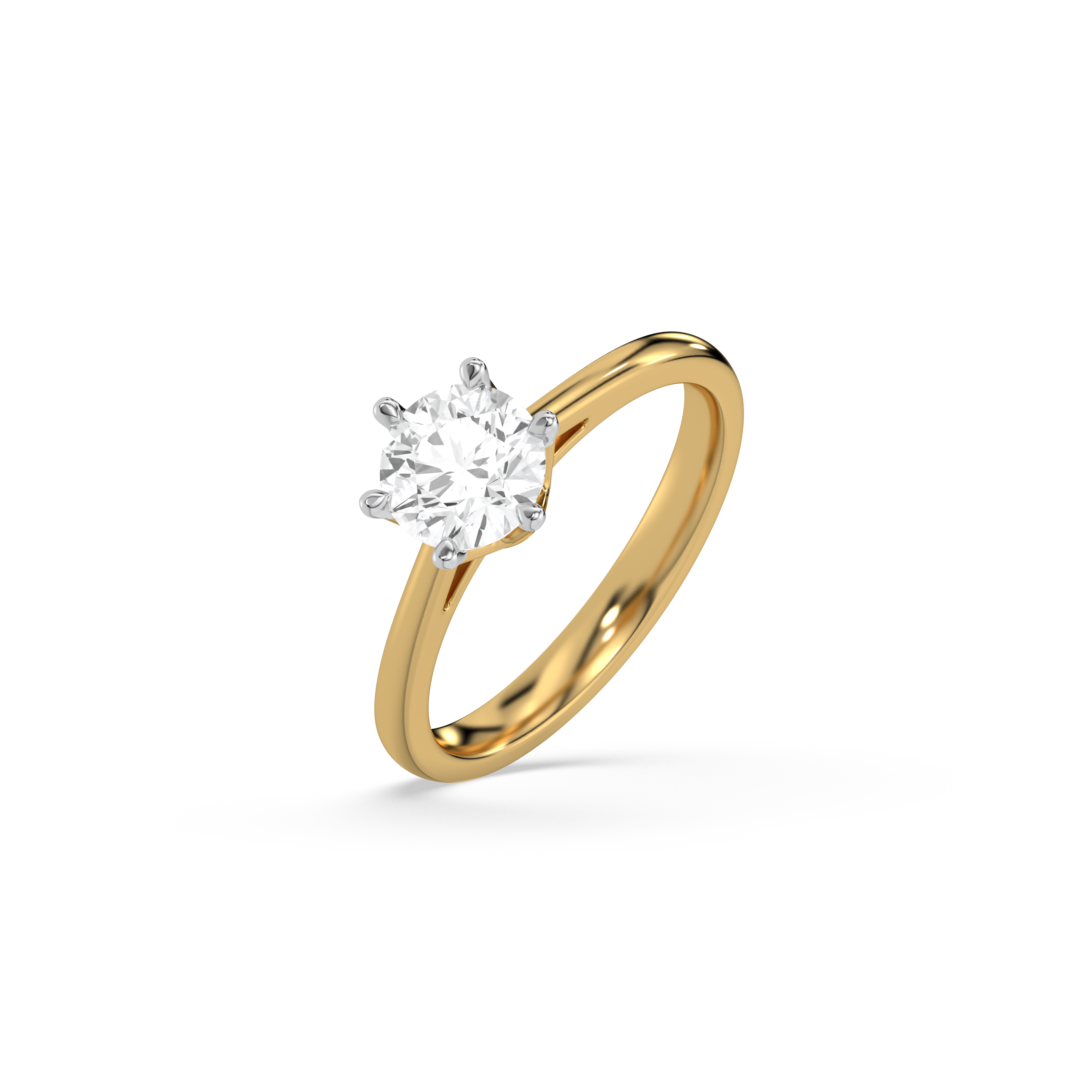Golden Radiance - Lab Diamond Solitaire Ring